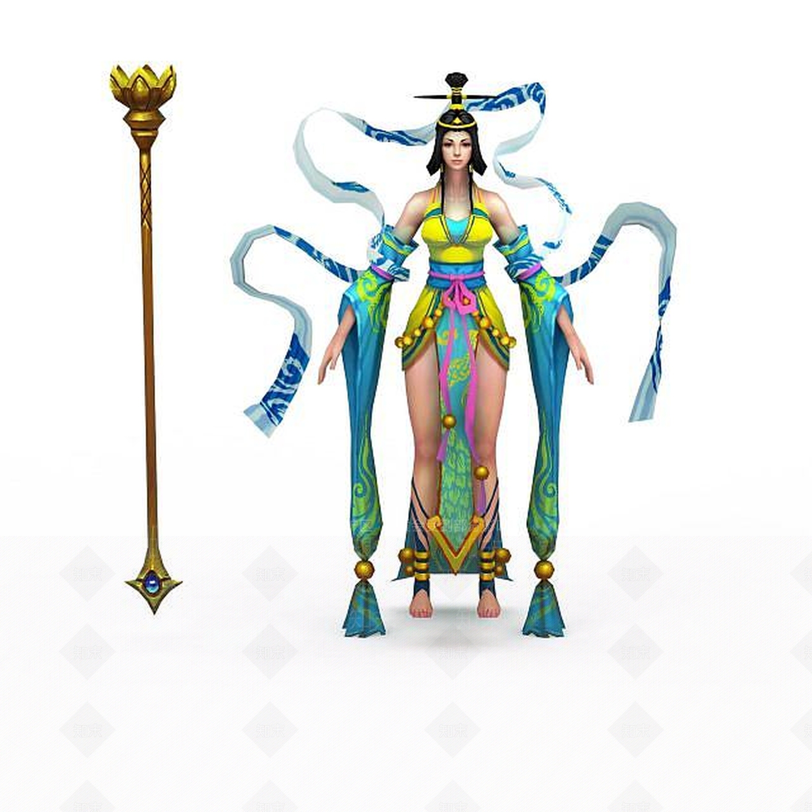 现代仙侠人物3D模型下载【ID:1199154158】