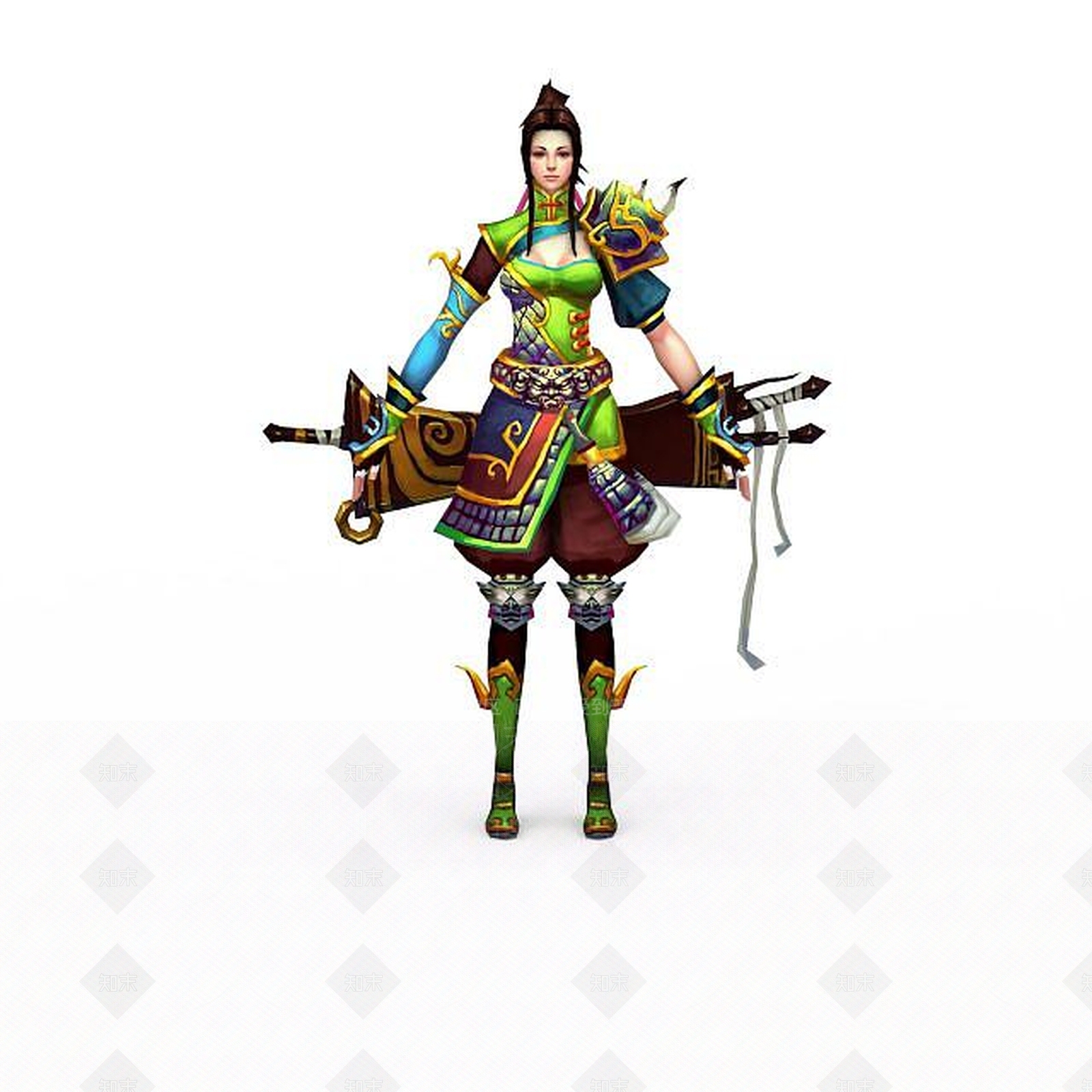 现代大型网游人物3D模型下载【ID:1199154418】