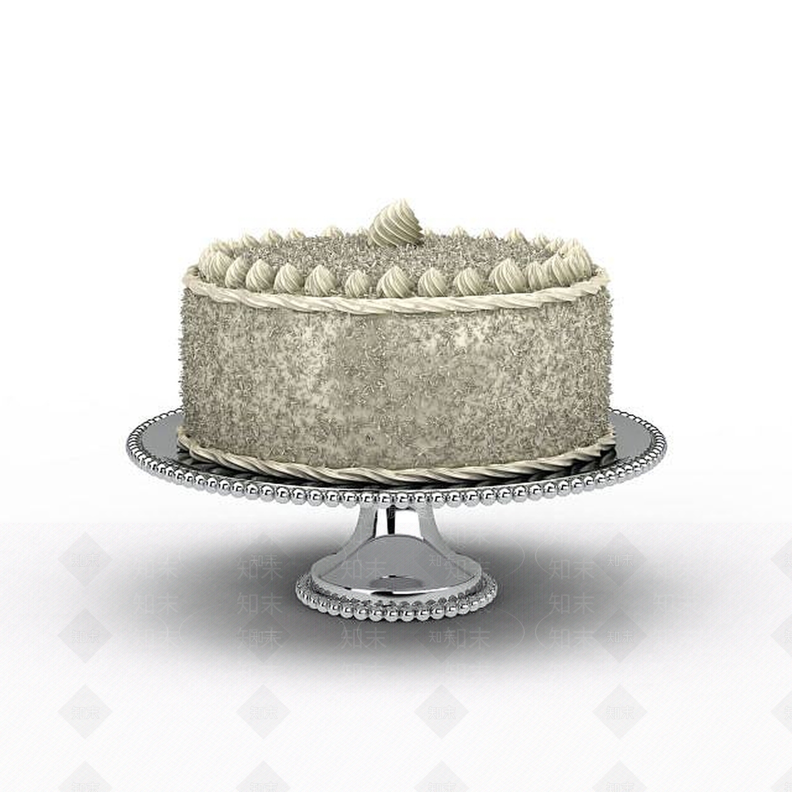 现代生日蛋糕3D模型下载【ID:1199154517】