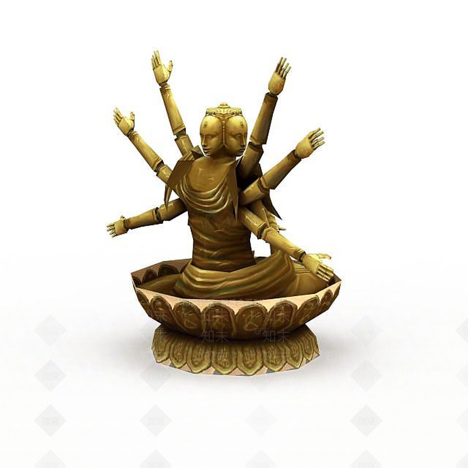 现代千手观音3D模型下载【ID:1199154648】