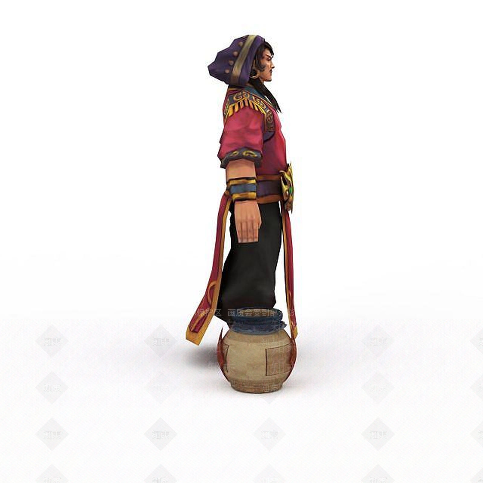 现代仙侠网游人物3D模型下载【ID:1199154942】