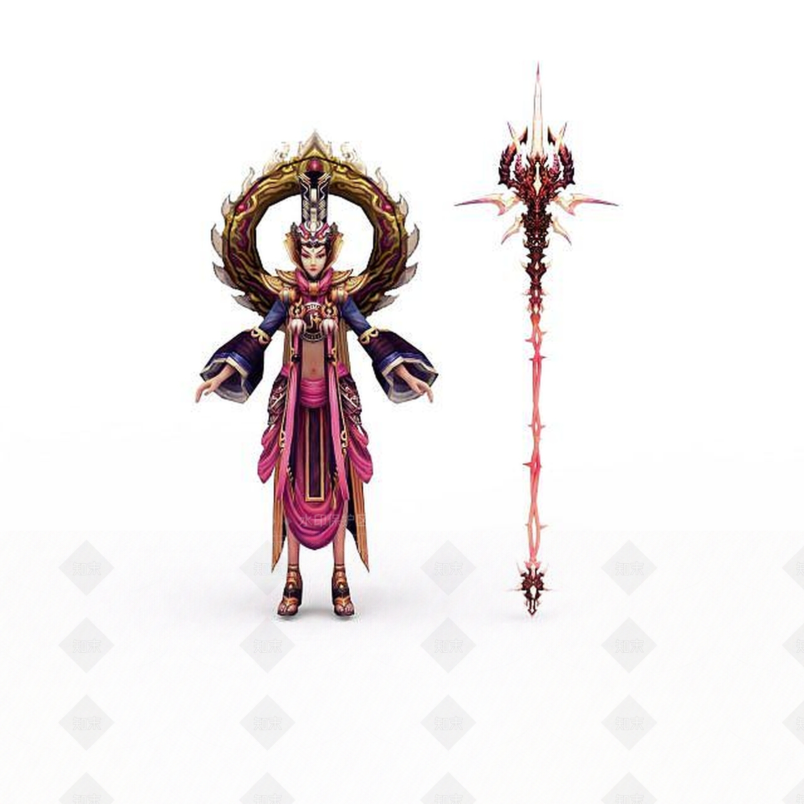 现代网游仙侠人物3D模型下载【ID:1199155861】