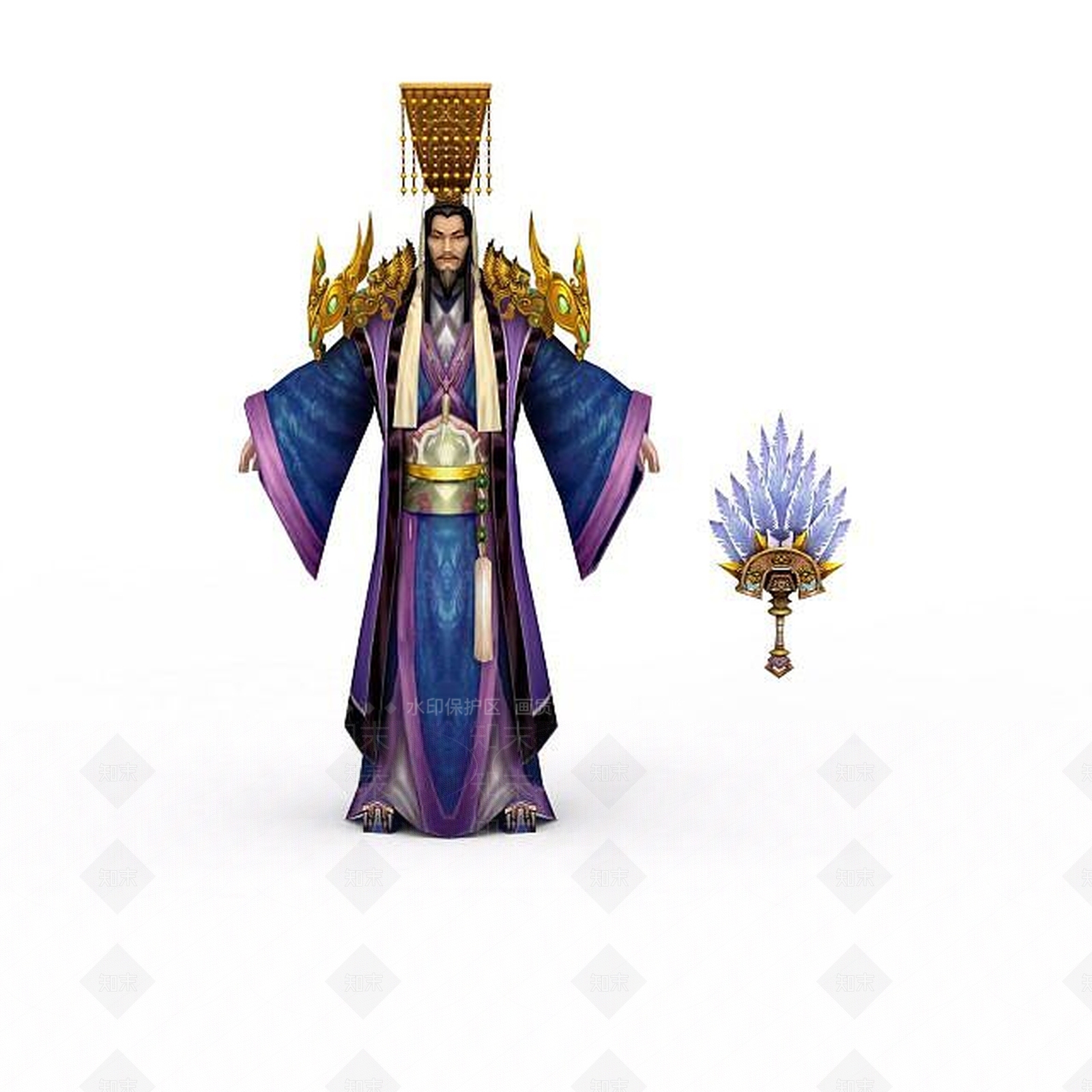 现代仙侠网游角色3D模型下载【ID:1199157137】