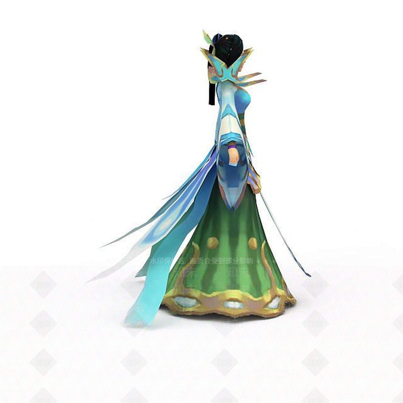 现代仙侠网游角色3D模型下载【ID:1199157476】