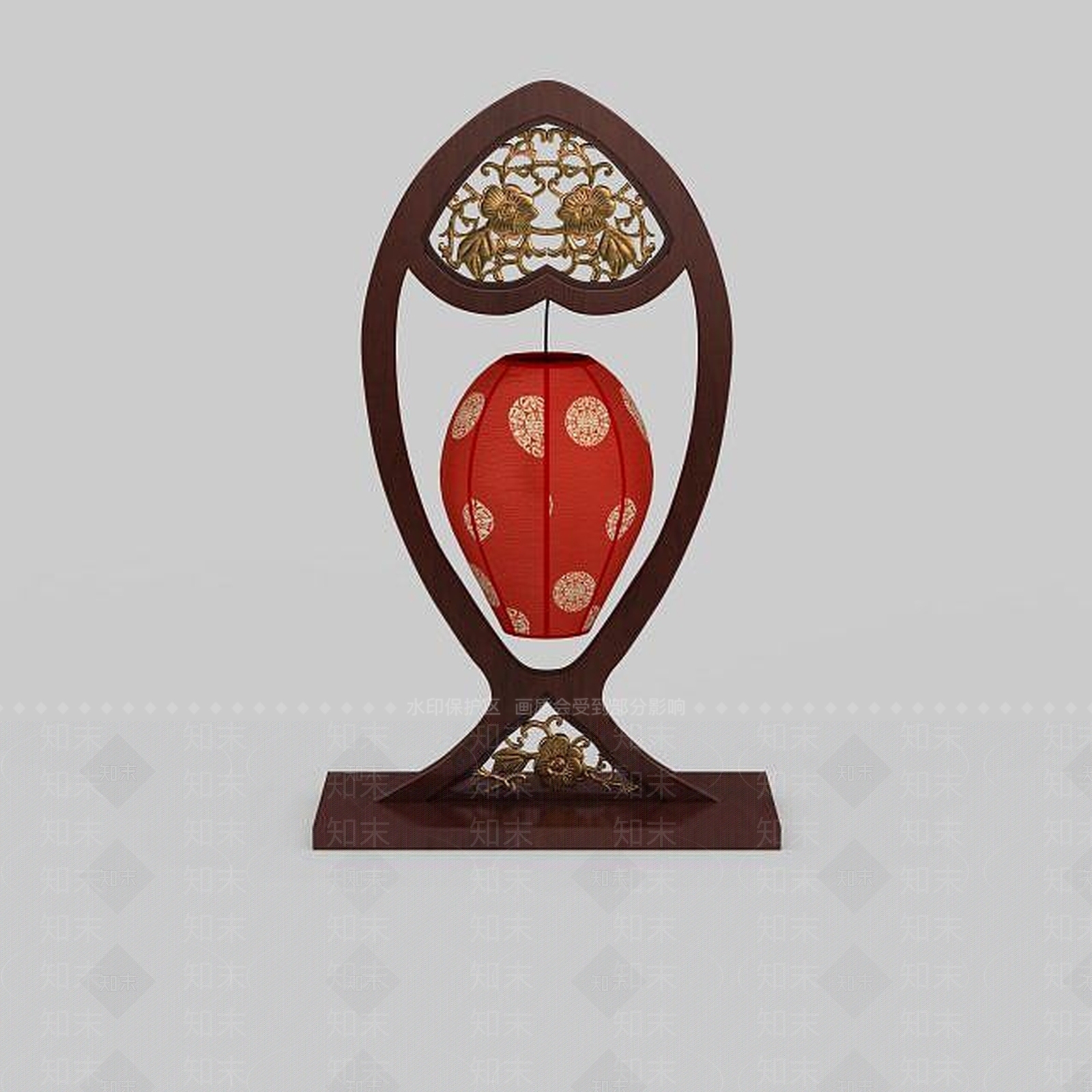 中式鱼形中式台灯3D模型下载【ID:1199157736】