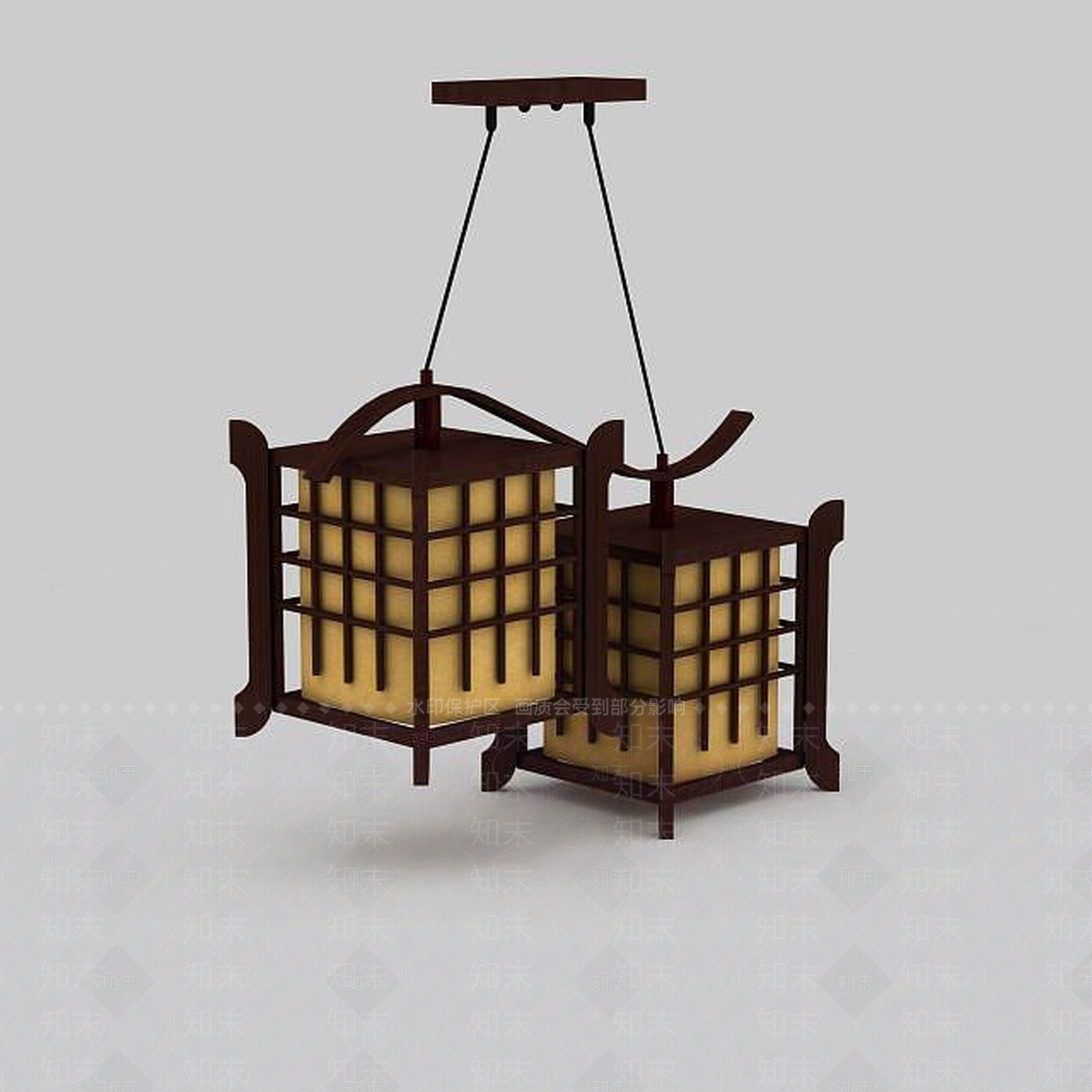 现代复古吊灯3D模型下载【ID:1199160146】