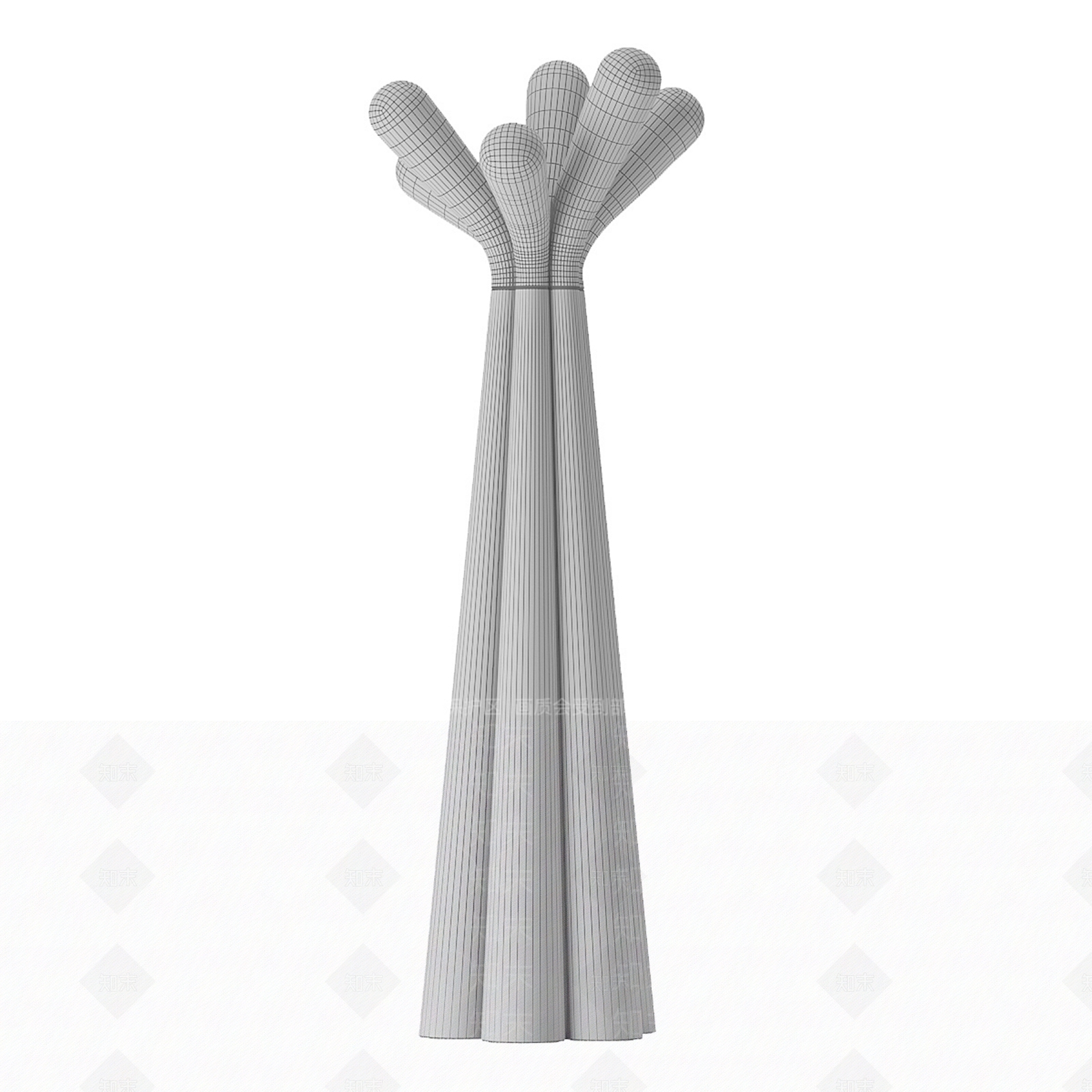 现代奶油衣架3D模型下载【ID:1199160831】