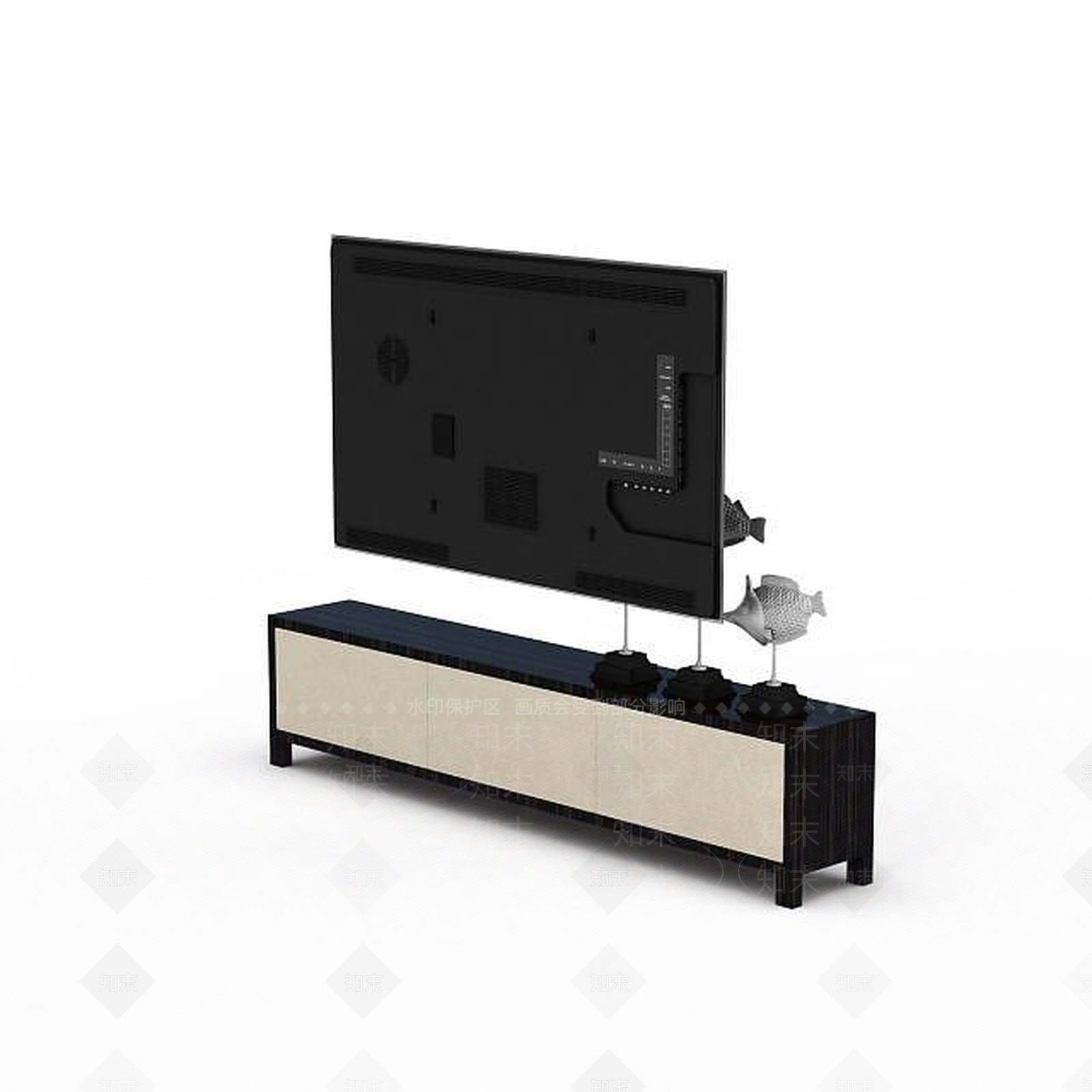 现代实木电视柜3D模型下载【ID:1199161419】