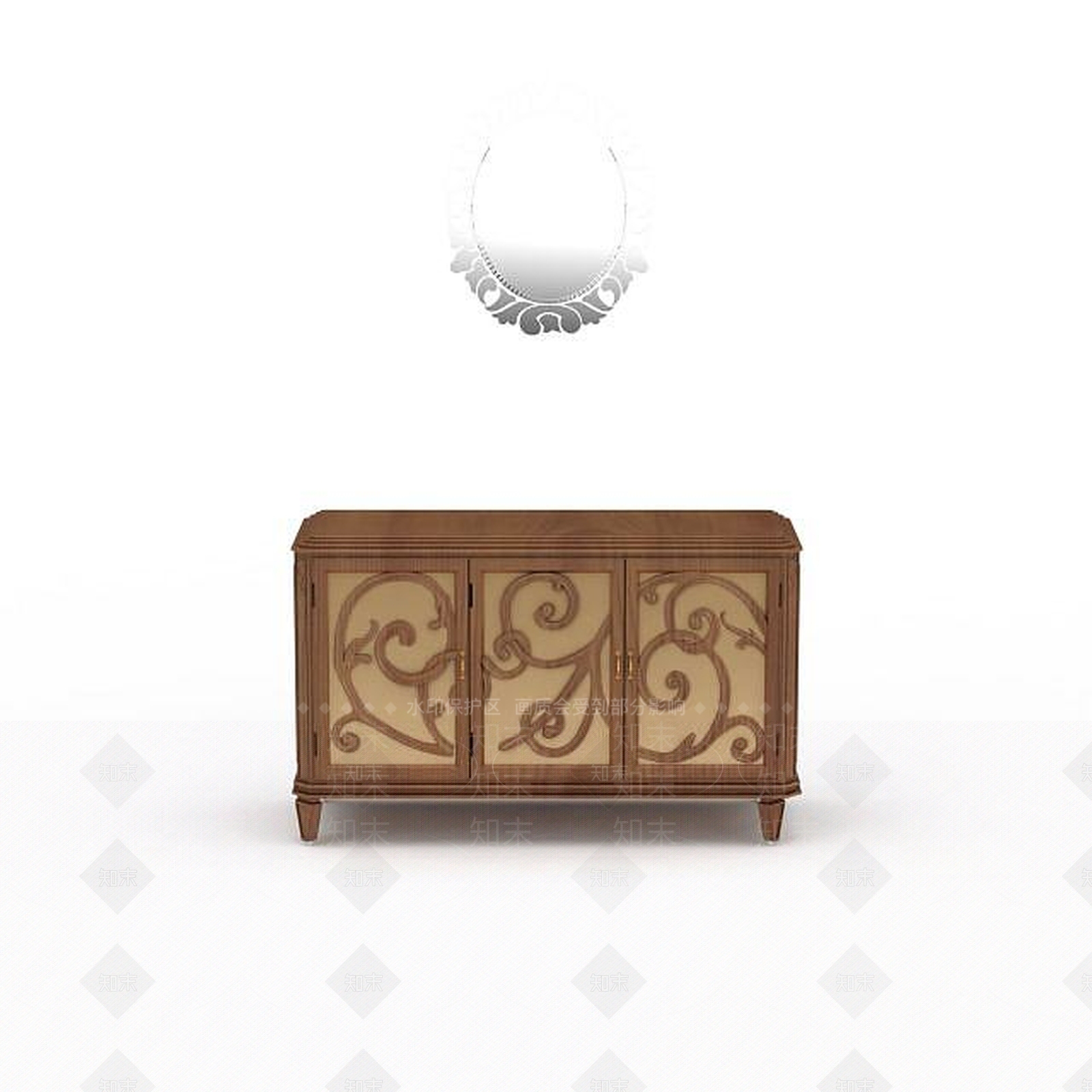中式实木柜子3D模型下载【ID:1199161972】