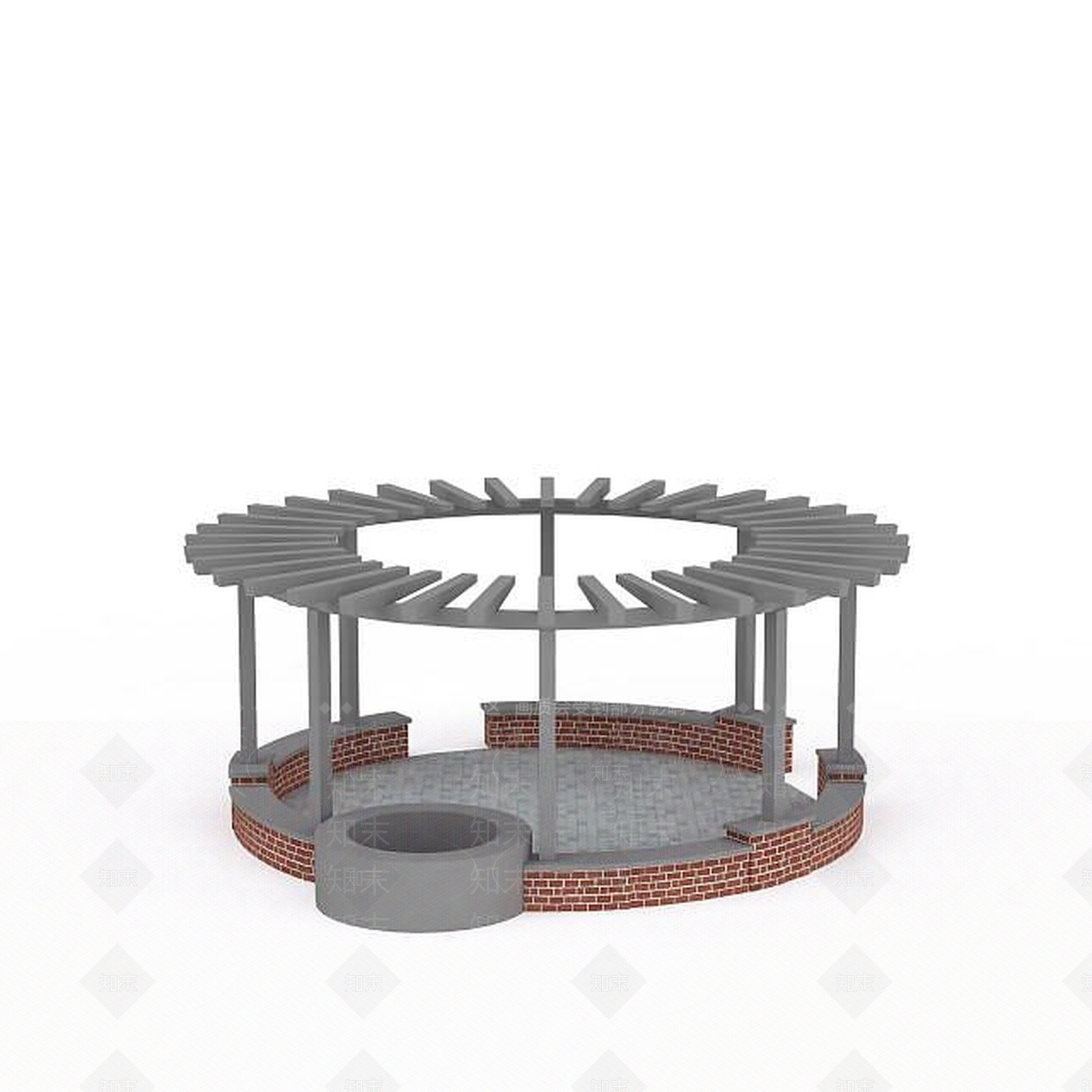 现代圆廊3D模型下载【ID:1199162852】