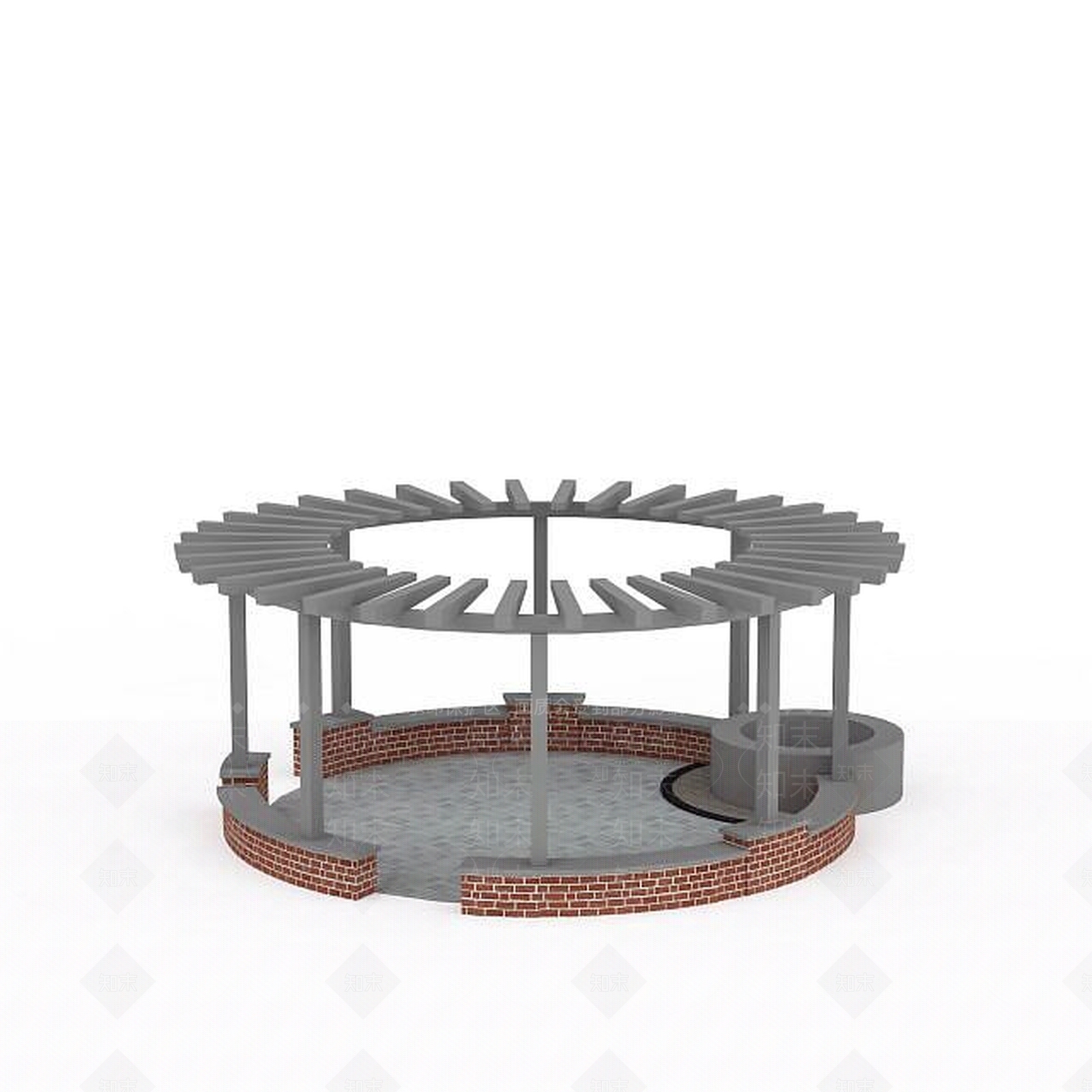 现代圆廊3D模型下载【ID:1199162852】