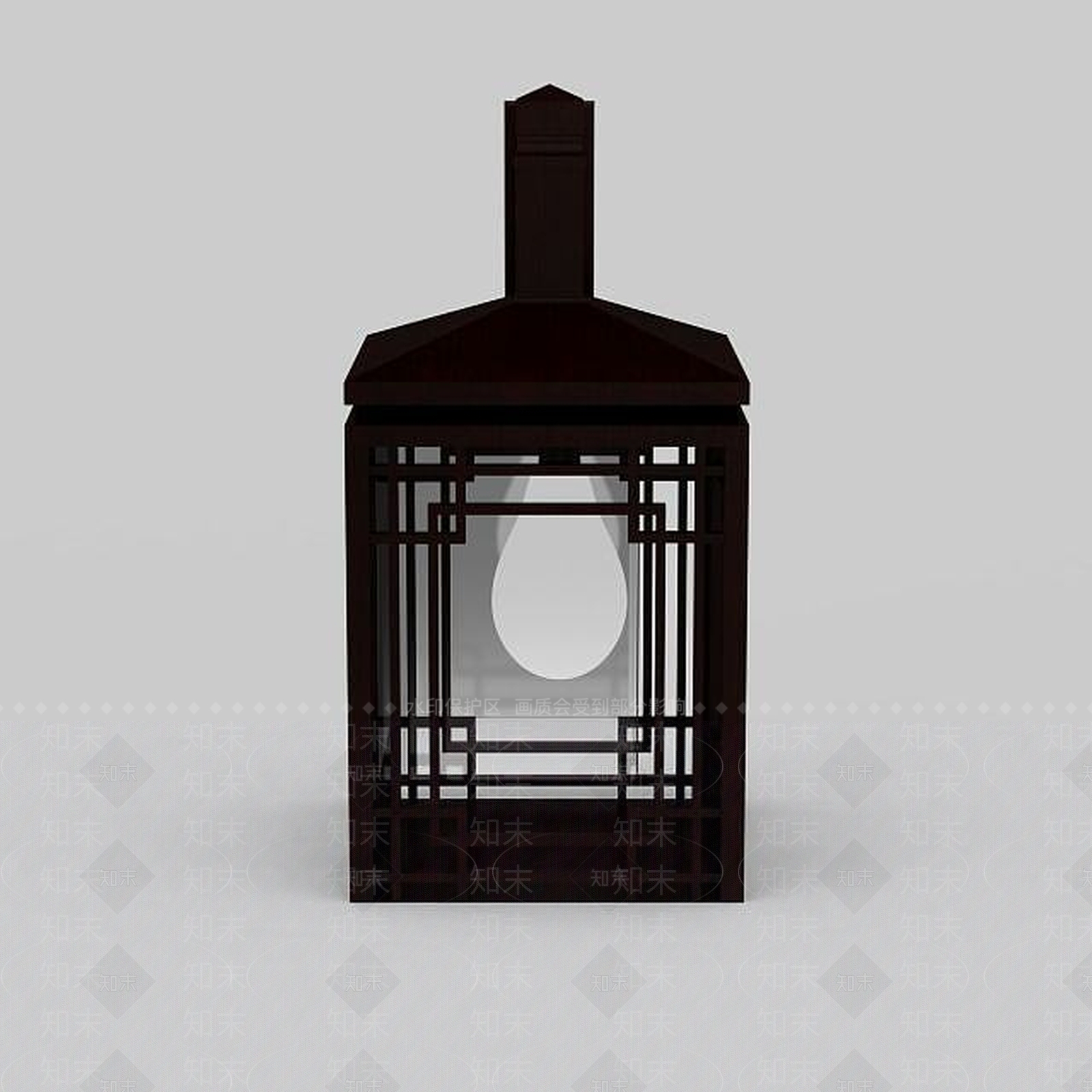 中式室外壁灯3D模型下载【ID:1199162817】