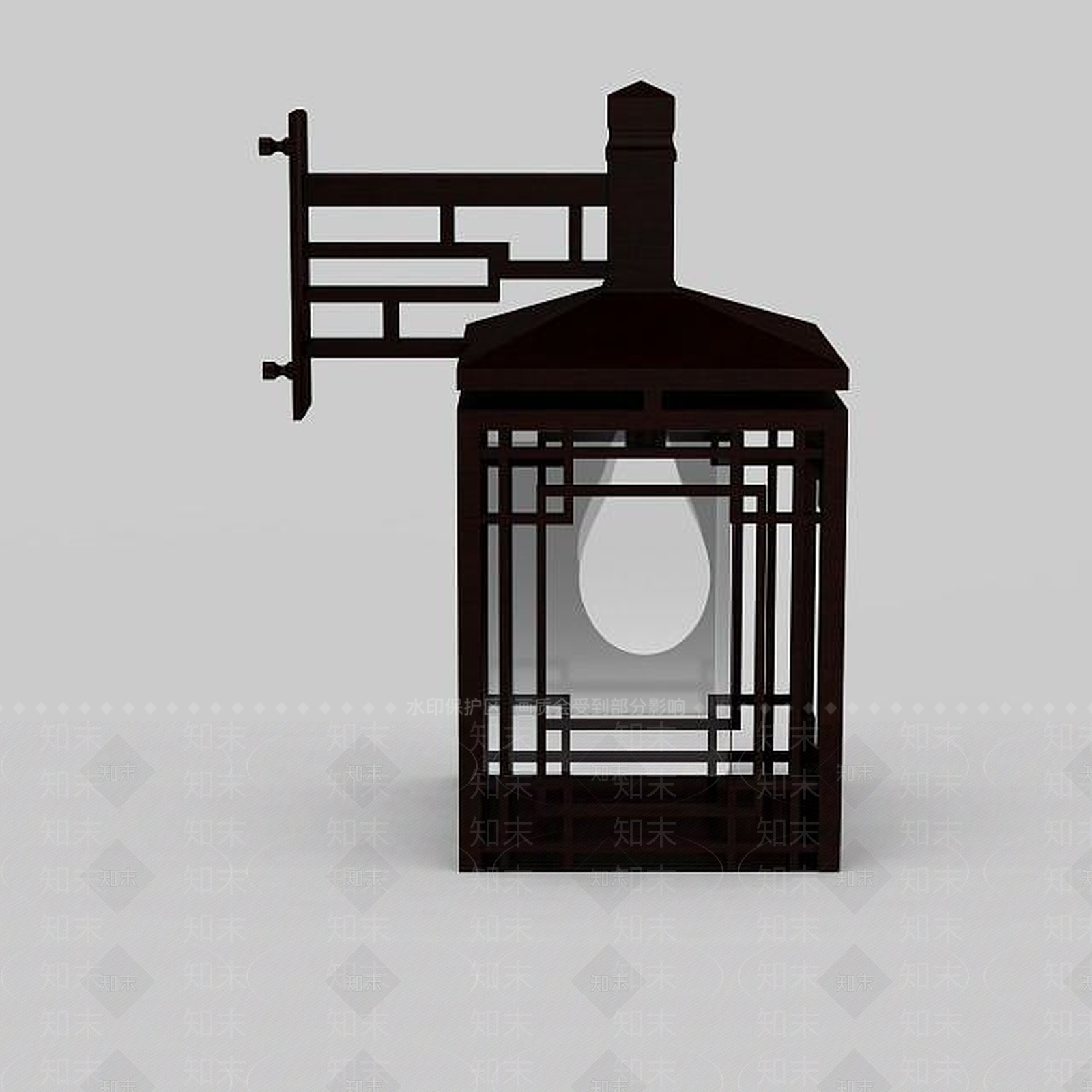 中式室外壁灯3D模型下载【ID:1199162817】