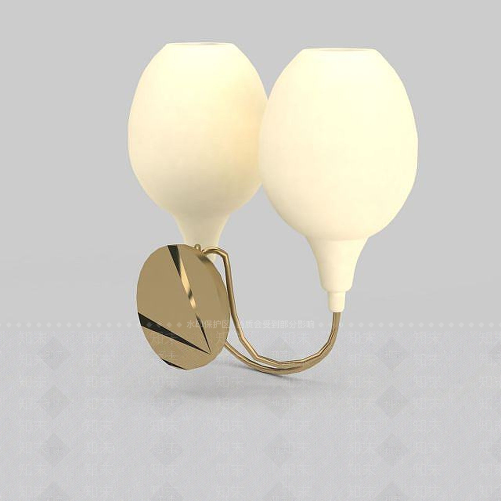 现代双头壁灯3D模型下载【ID:1199163116】