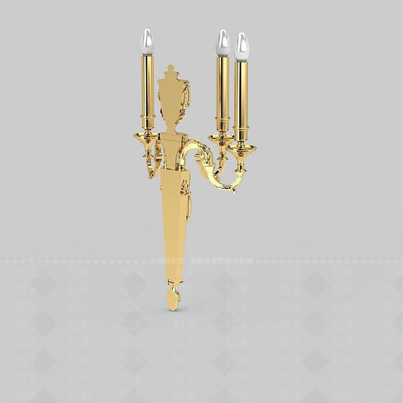 现代别墅烛型壁灯3D模型下载【ID:1199163386】