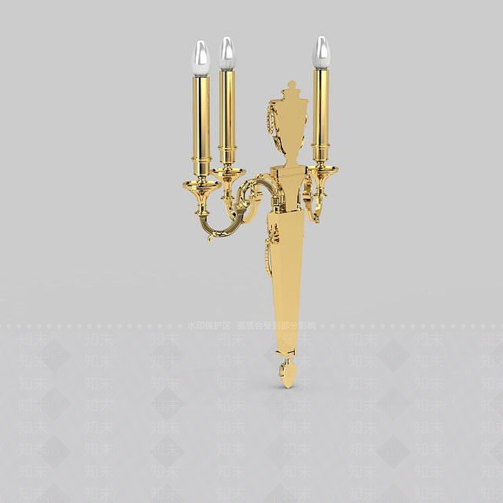 现代别墅烛型壁灯3D模型下载【ID:1199163386】