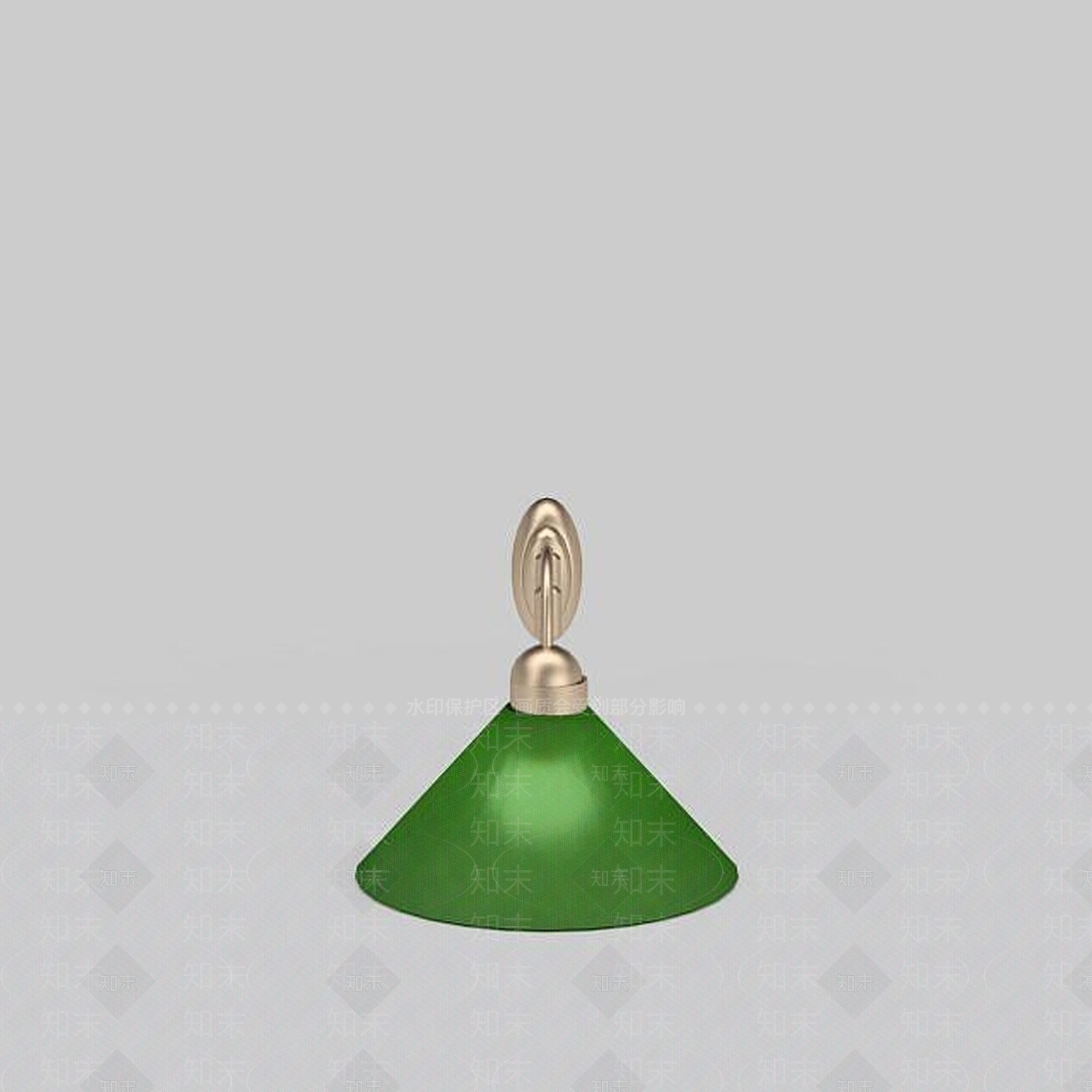 现代绿色壁灯3D模型下载【ID:1199163609】