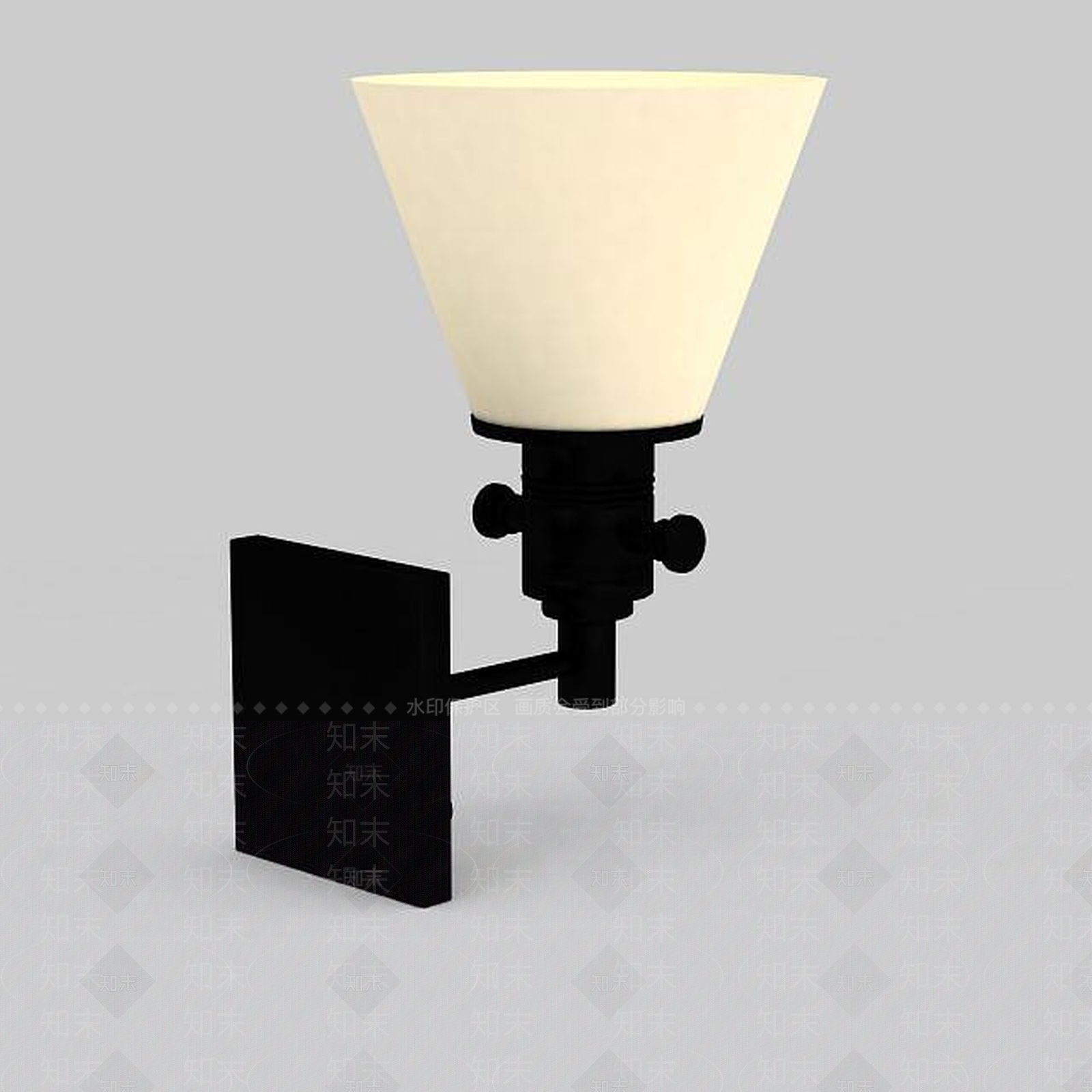 现代简约白色壁灯3D模型下载【ID:1199163934】