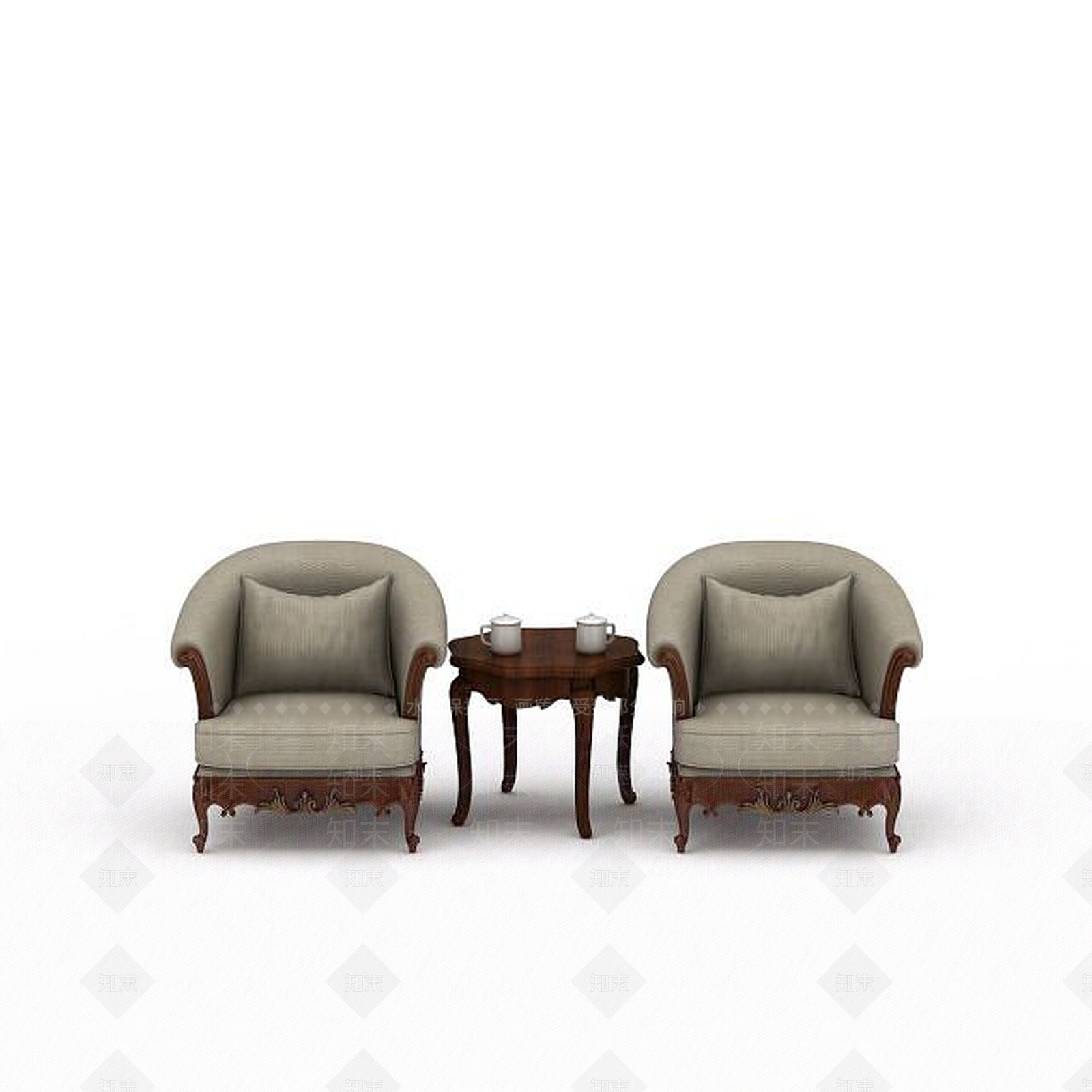 欧式古典欧式沙发椅3D模型下载【ID:1199164322】