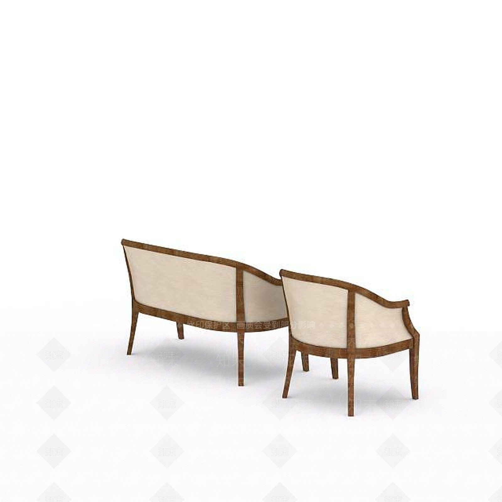 现代弧形靠背沙发3D模型下载【ID:1199164403】