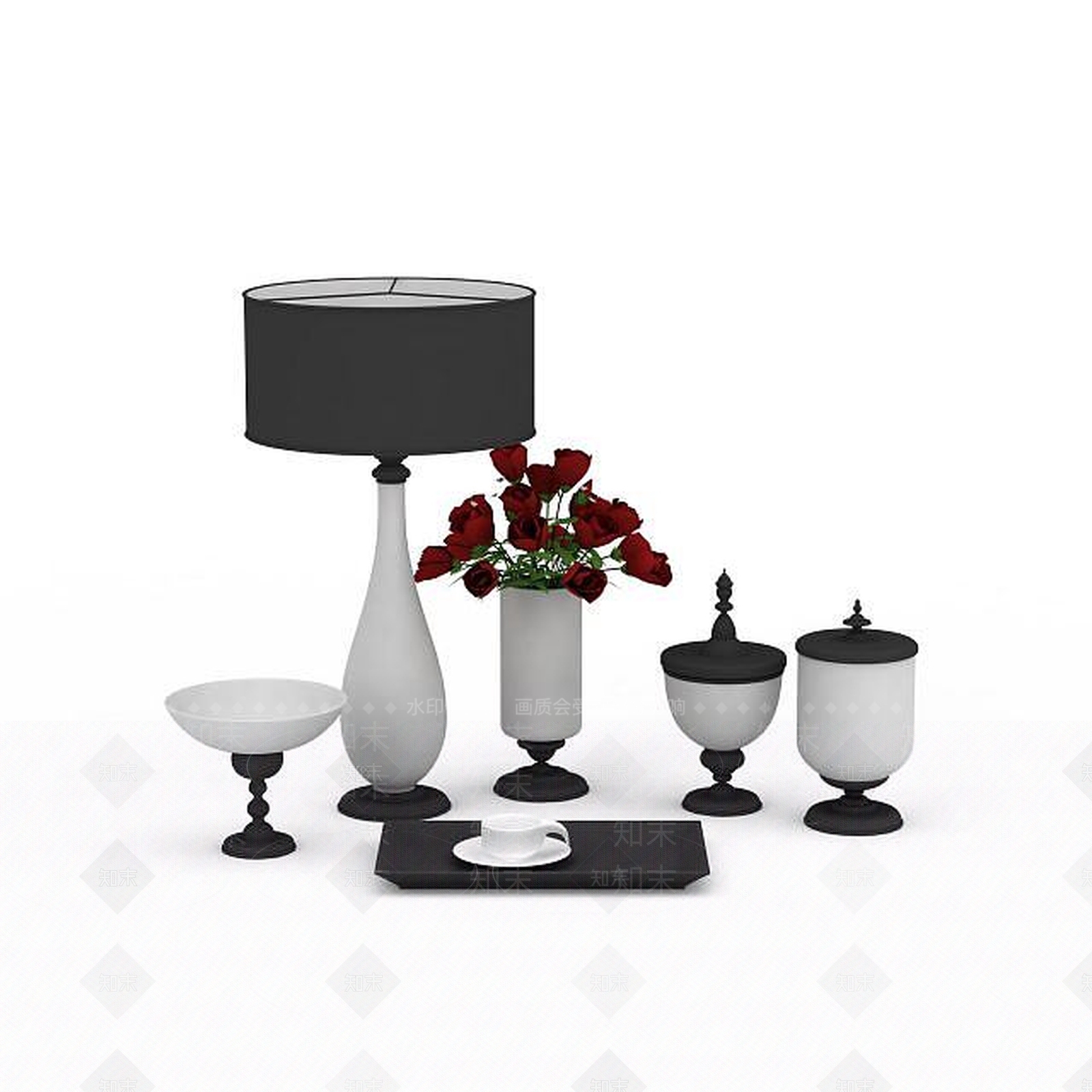 现代客厅陈设品3D模型下载【ID:1199166027】