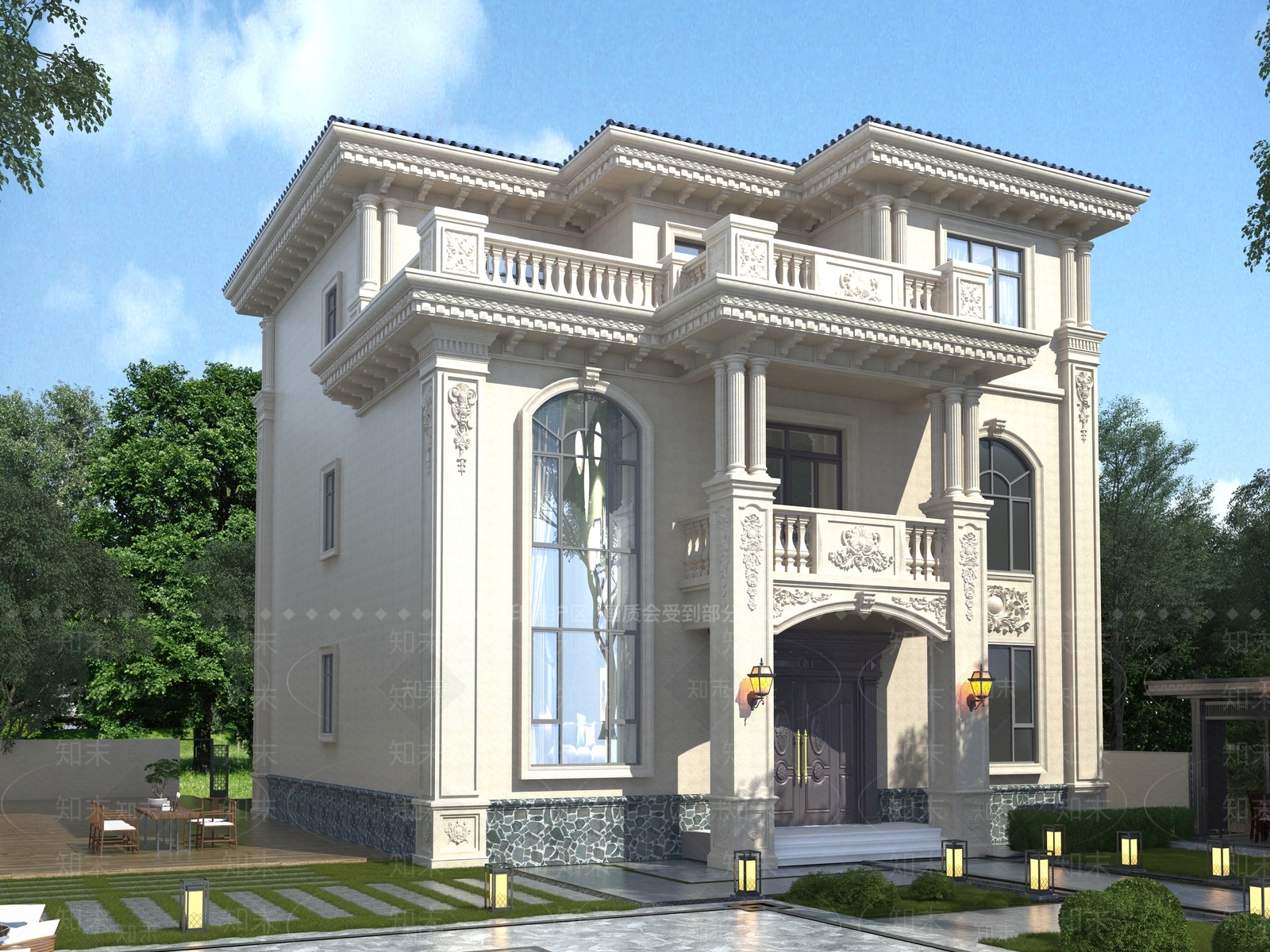 欧式简约其他建筑外观3D模型下载【ID:1199166477】