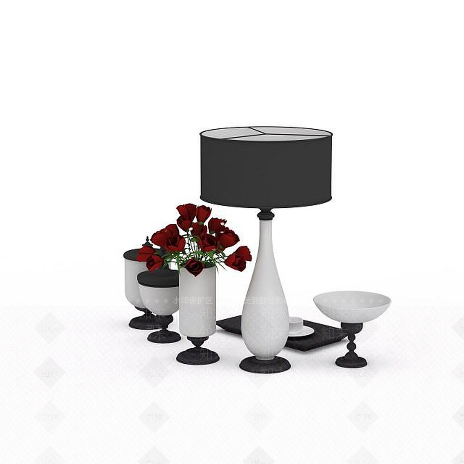 现代客厅陈设品3D模型下载【ID:1199166027】
