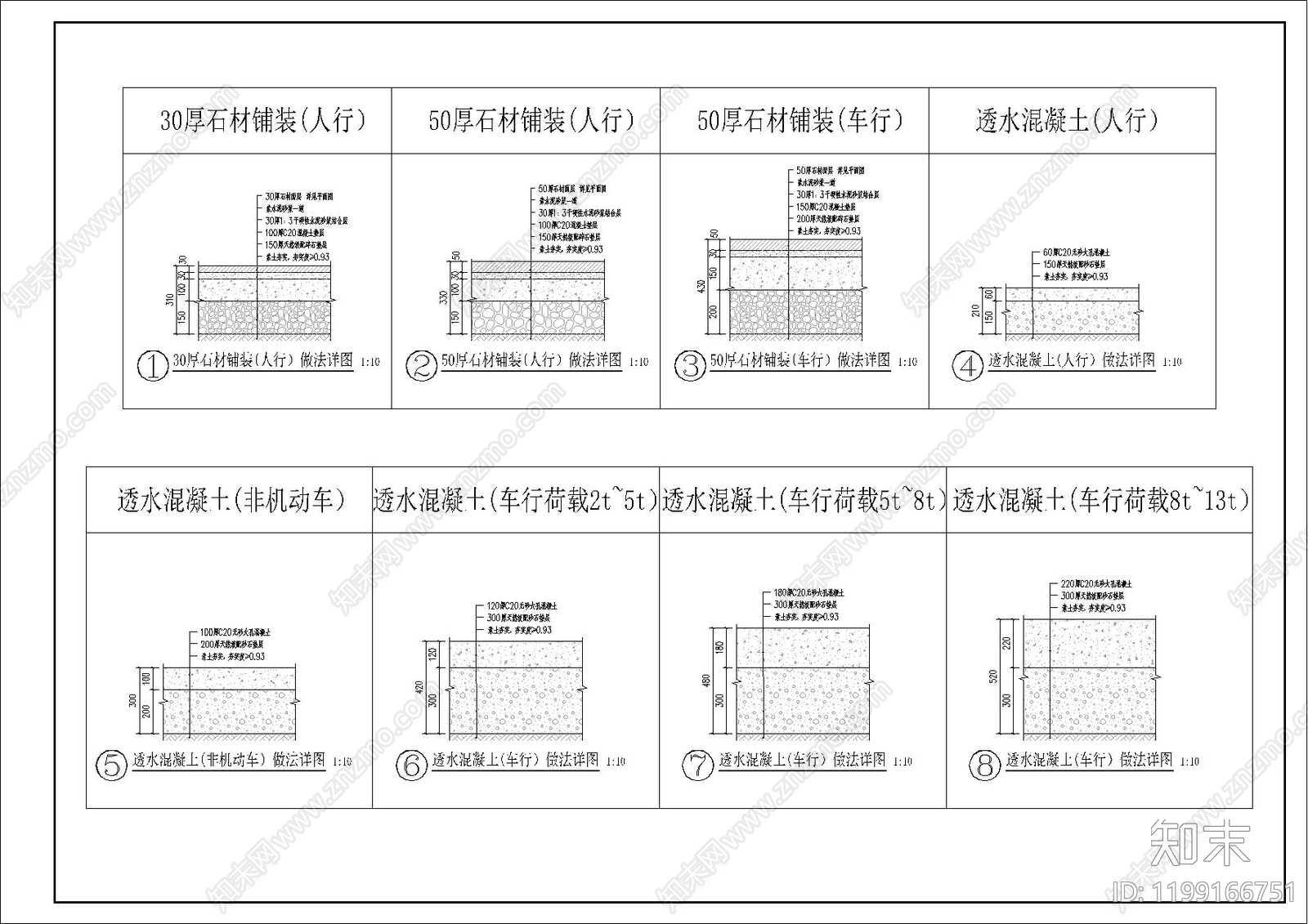 路面节点cad施工图下载【ID:1199166751】