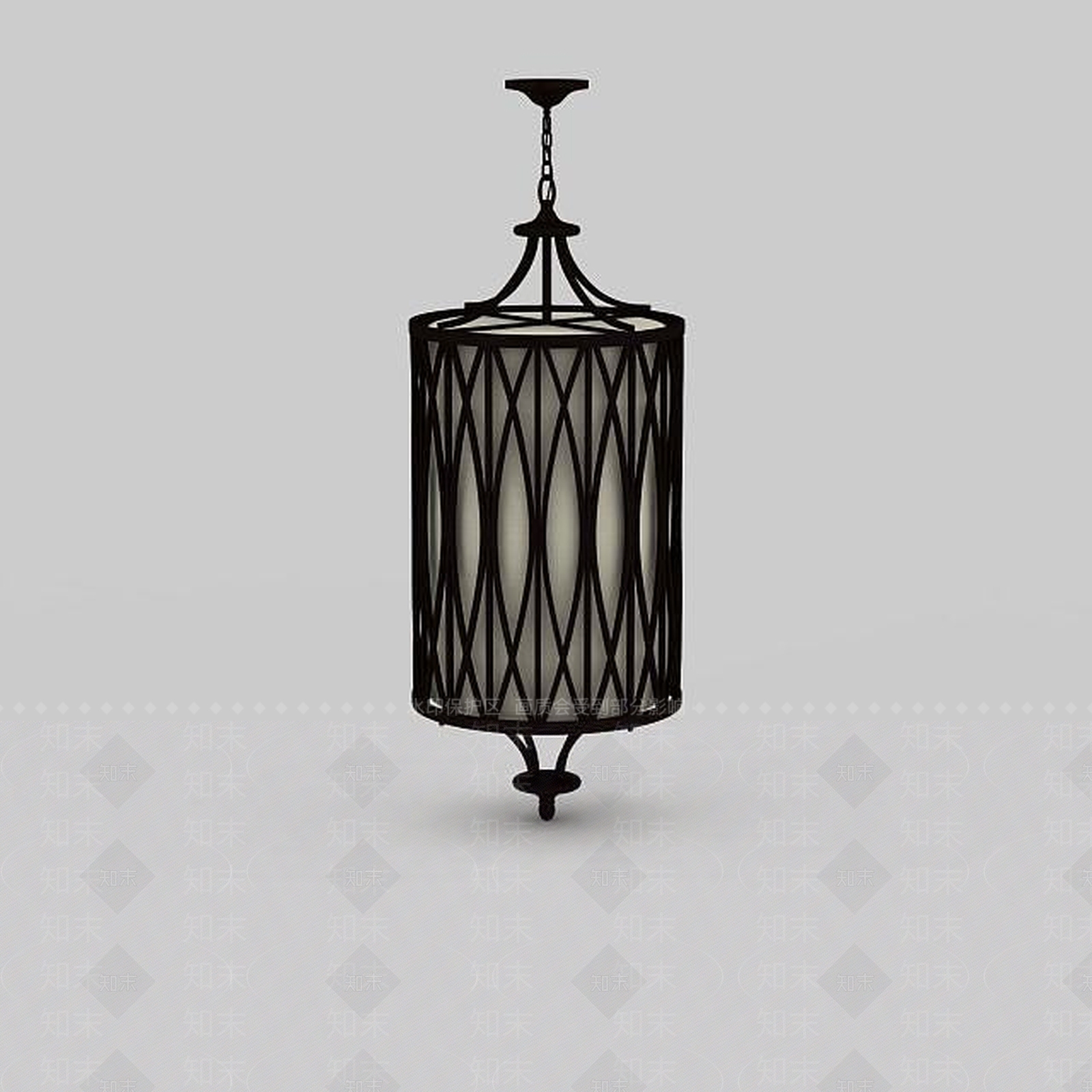 现代铁艺室外吊灯3D模型下载【ID:1199167799】