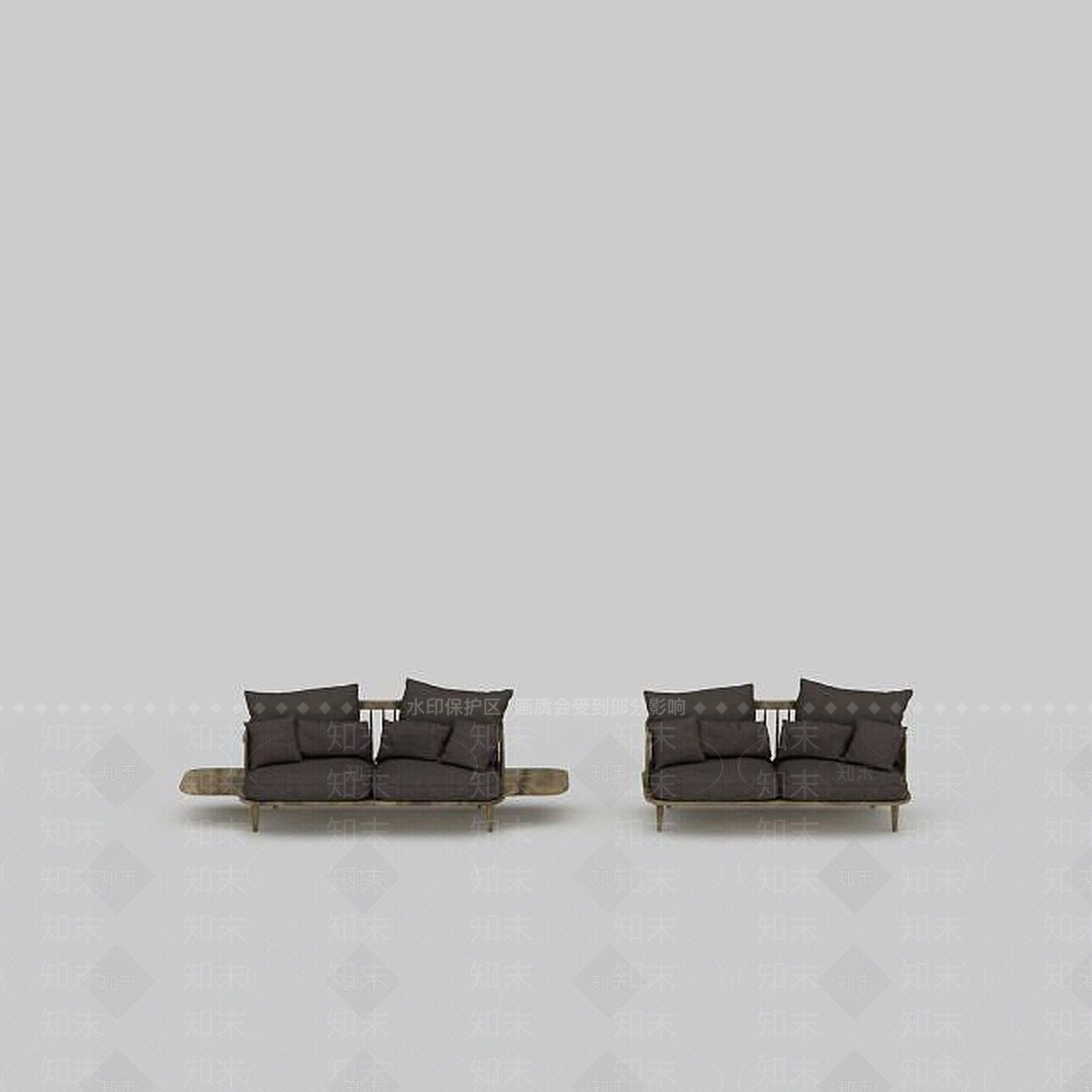 现代木质软面沙发3D模型下载【ID:1199168764】