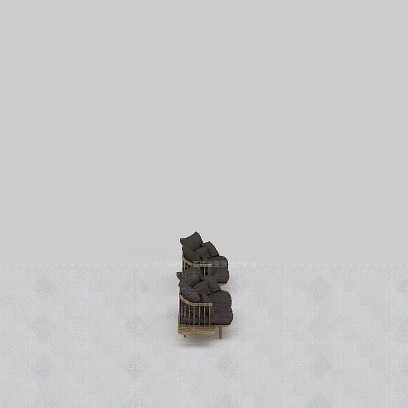 现代木质软面沙发3D模型下载【ID:1199168764】