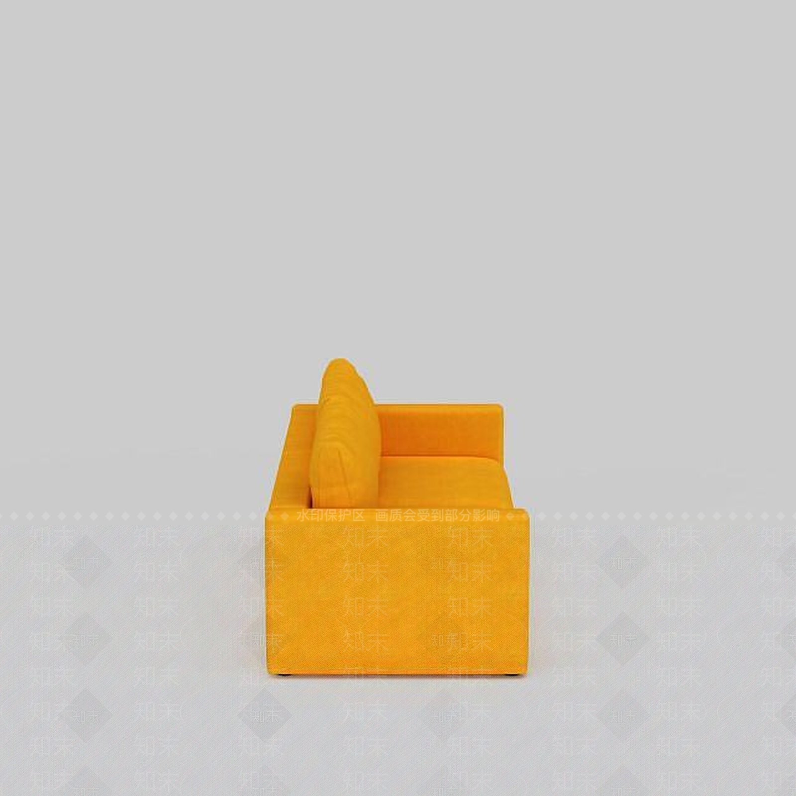 现代黄色双人沙发3D模型下载【ID:1199168900】