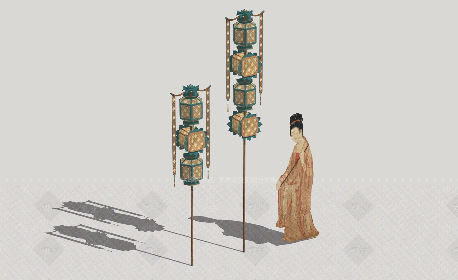 新中式中式其他灯具SU模型下载【ID:1199170968】