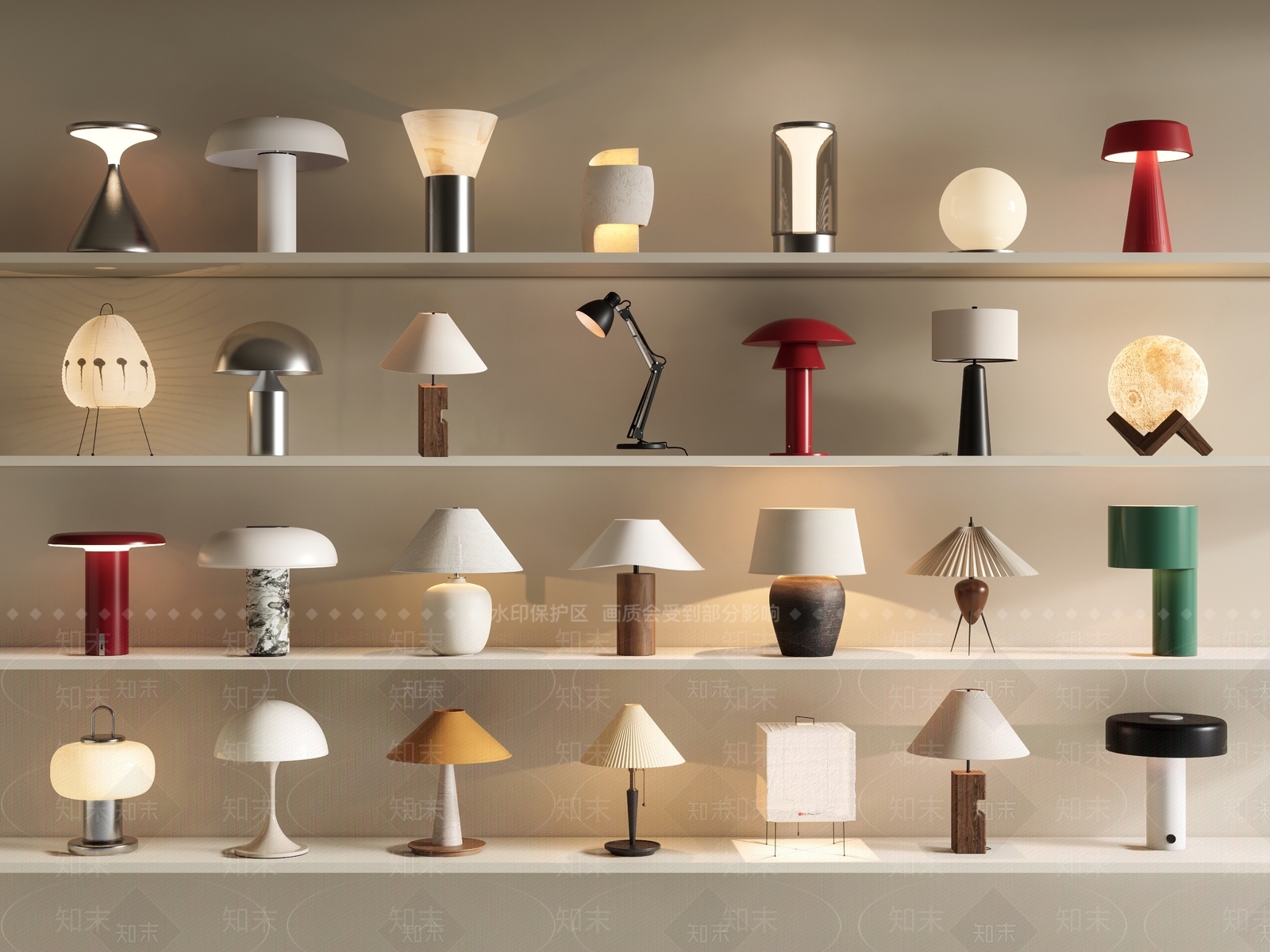现代台灯3D模型下载【ID:1199171264】