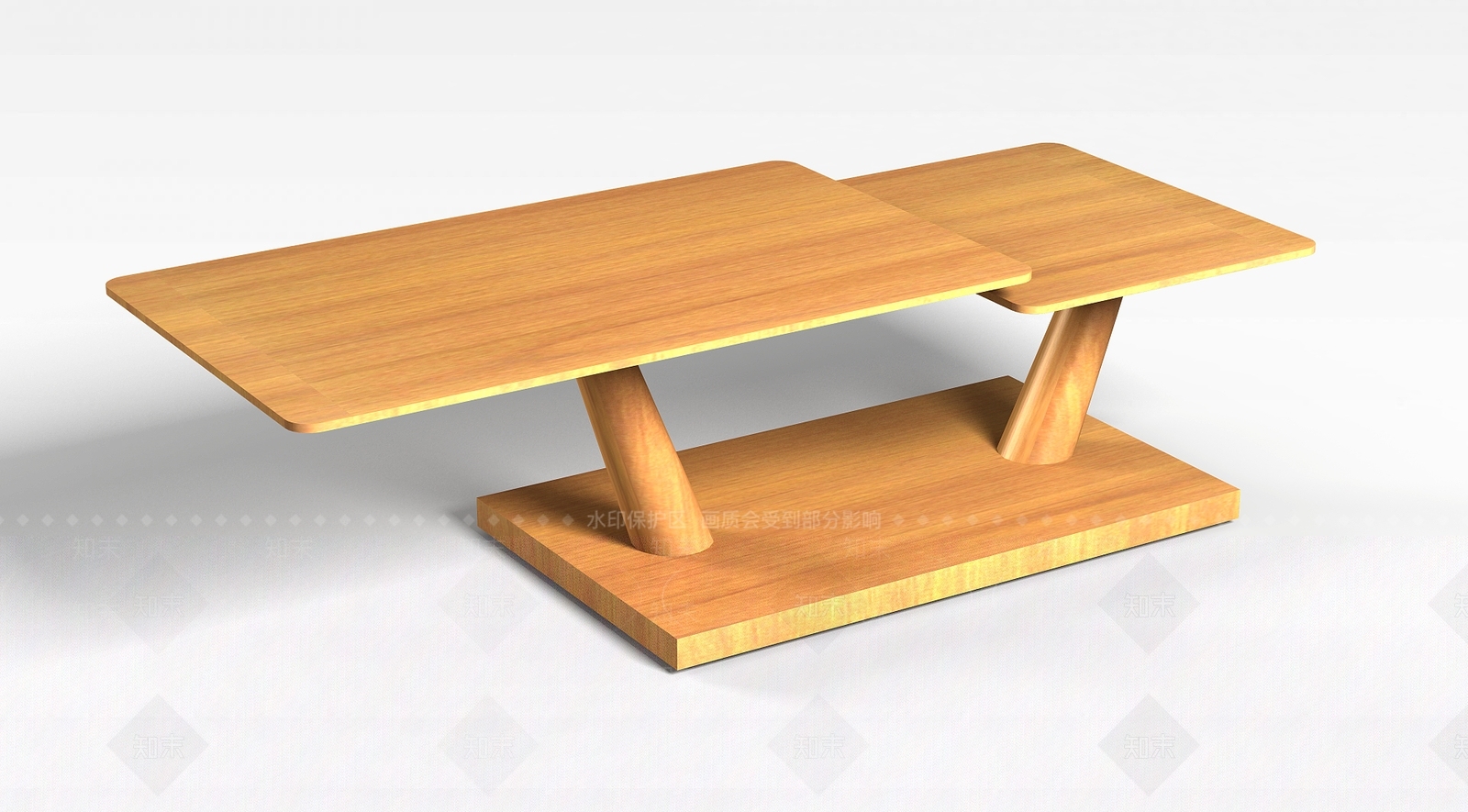 现代实木桌子3D模型下载【ID:1199171501】