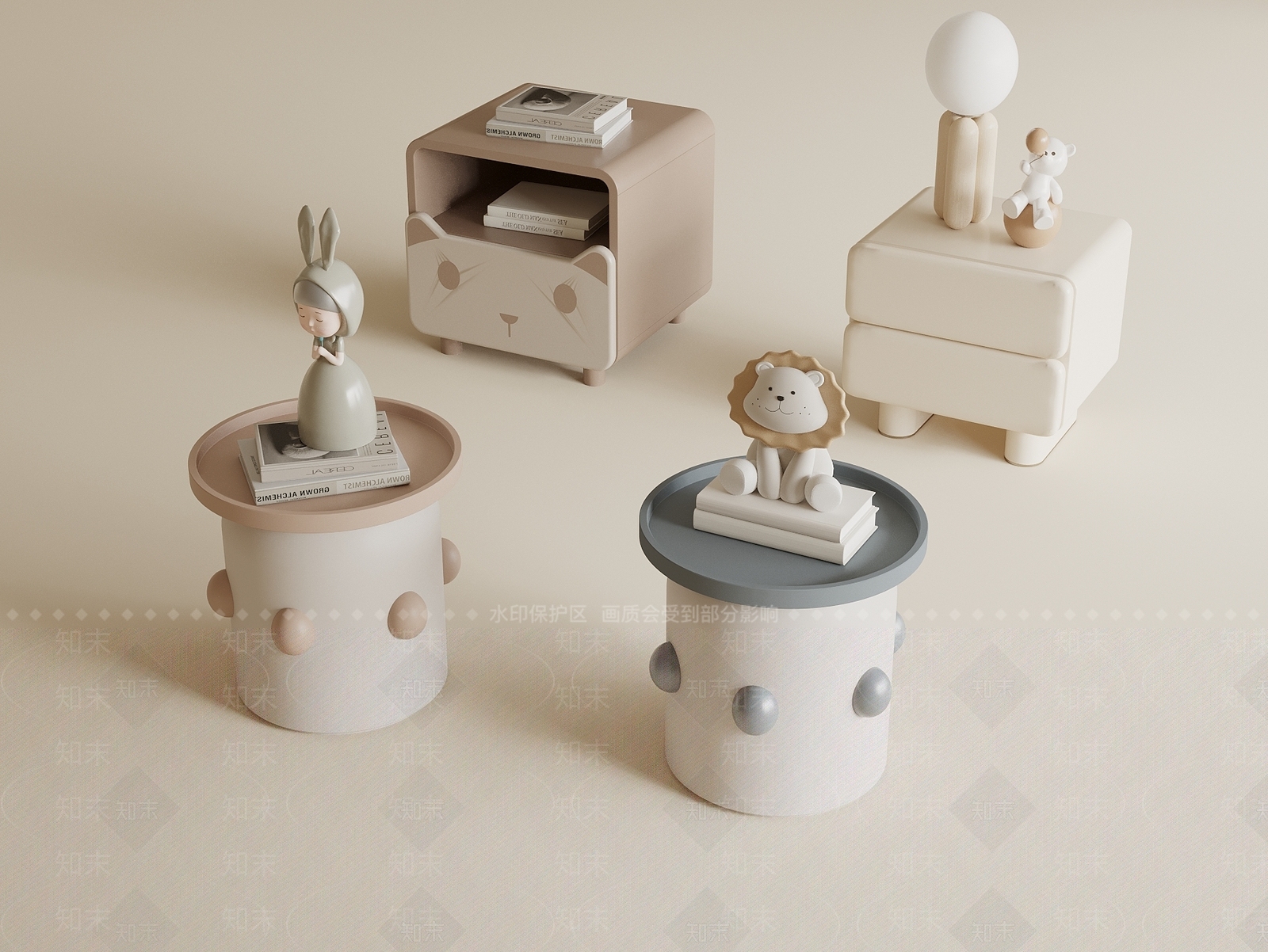 现代床头柜SU模型下载【ID:1199173511】