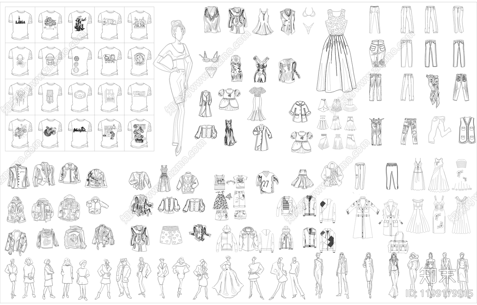 现代服装鞋帽施工图下载【ID:1199179915】