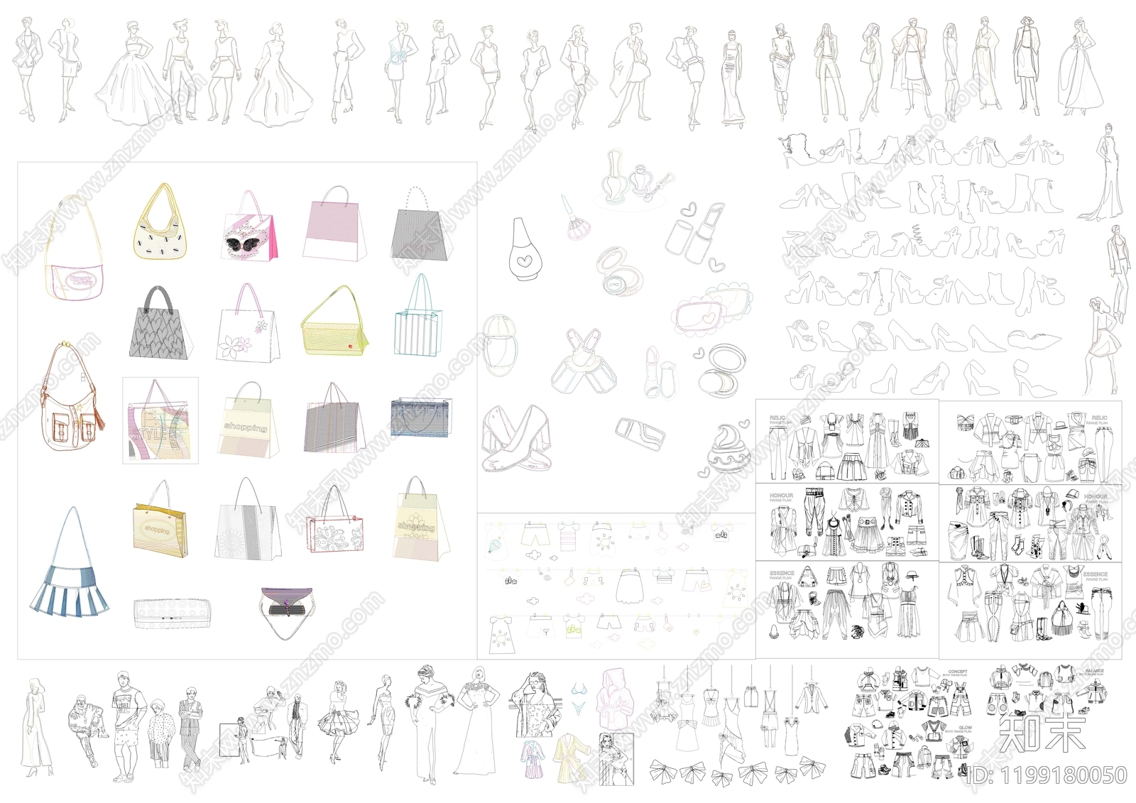 现代服装鞋帽施工图下载【ID:1199180050】
