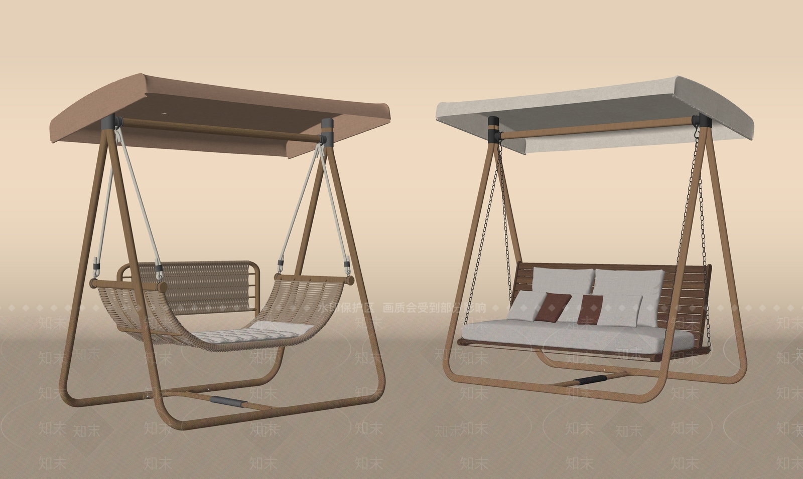 现代秋千SU模型下载【ID:1199182180】