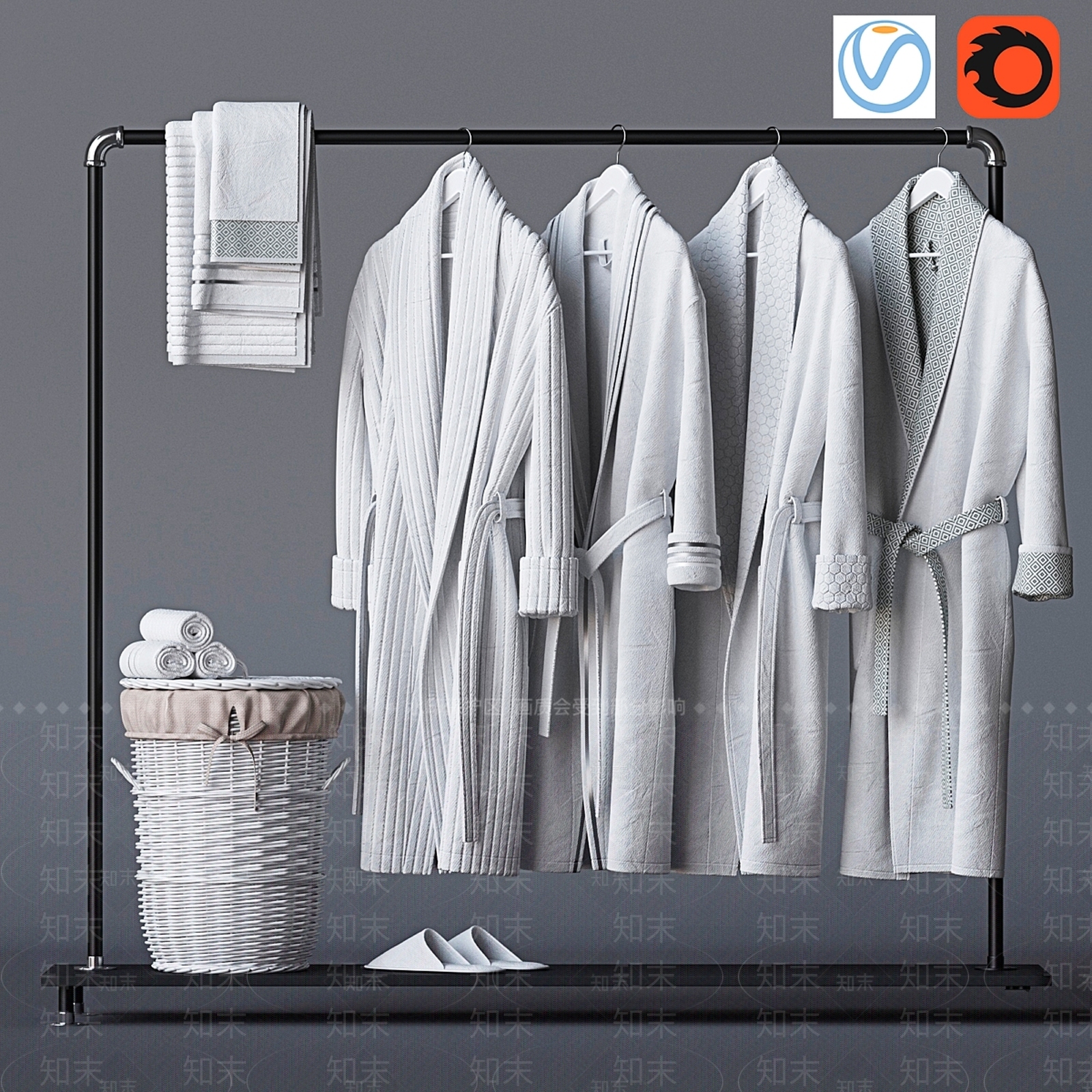 洗浴用品3D模型下载【ID:1199184963】
