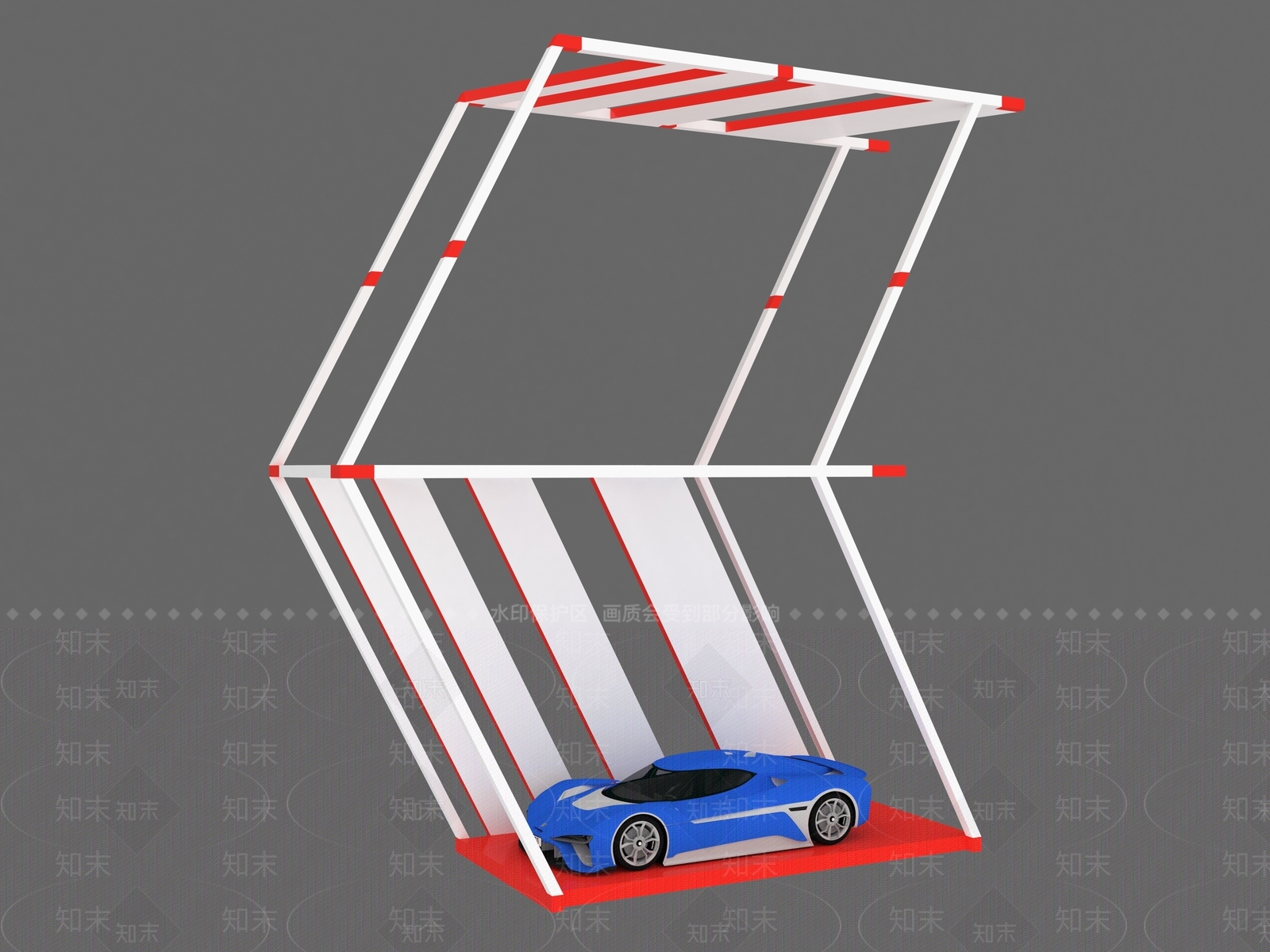 现代汽车展台3D模型下载【ID:1199215518】