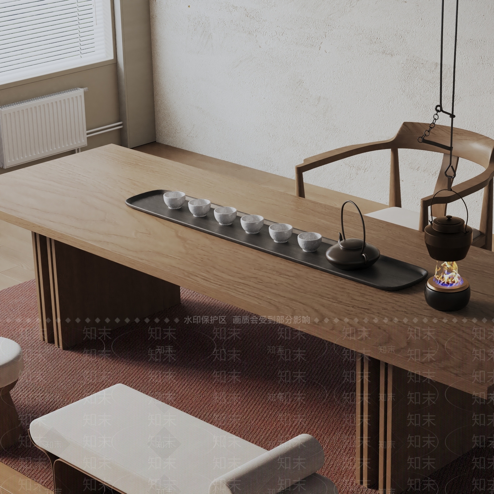 现代茶室3D模型下载【ID:1199216135】