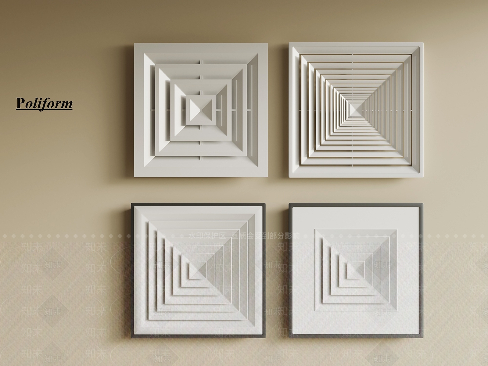 空调出风口3D模型下载【ID:1199222651】