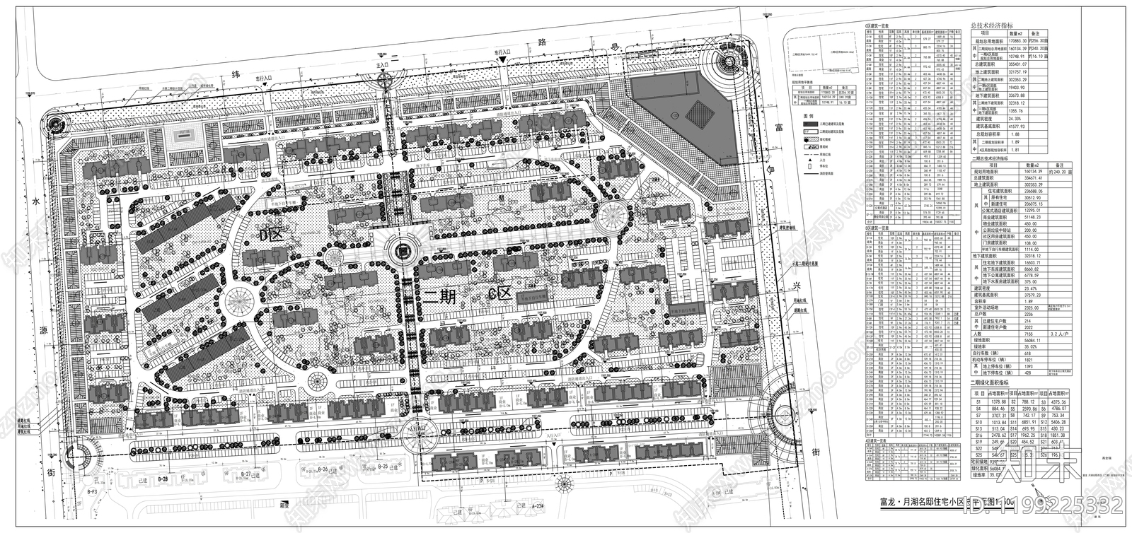 居住区规划施工图下载【ID:1199225332】
