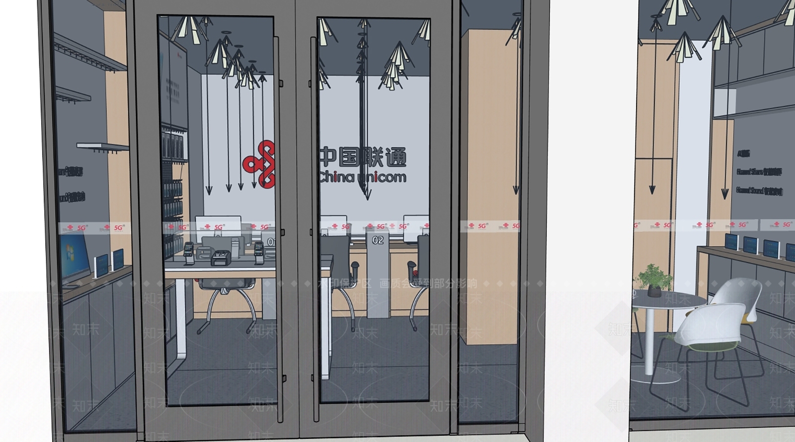 现代数码店SU模型下载【ID:1199229144】