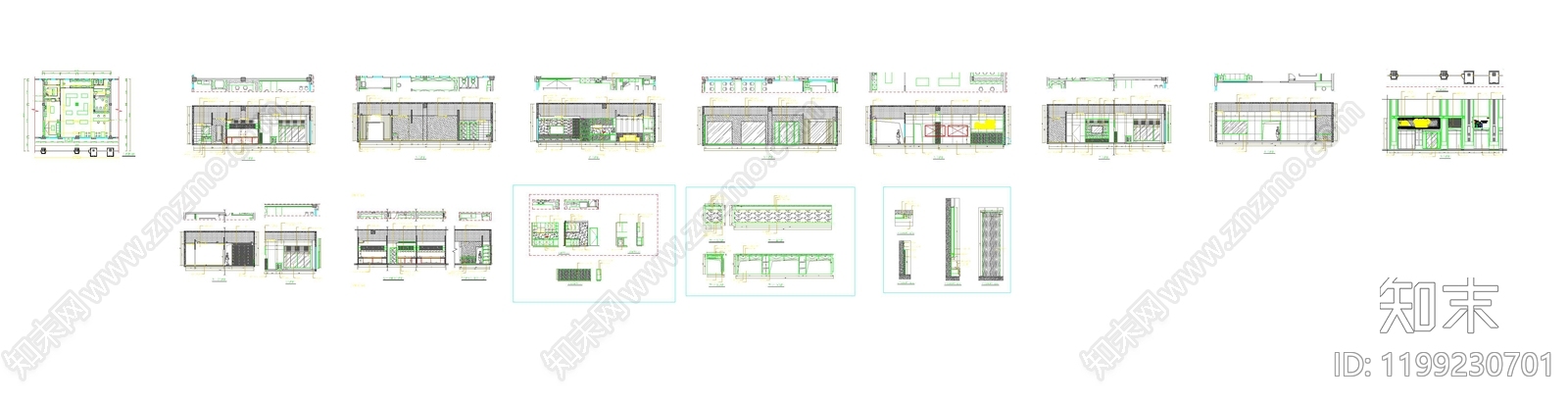 企业展厅cad施工图下载【ID:1199230701】