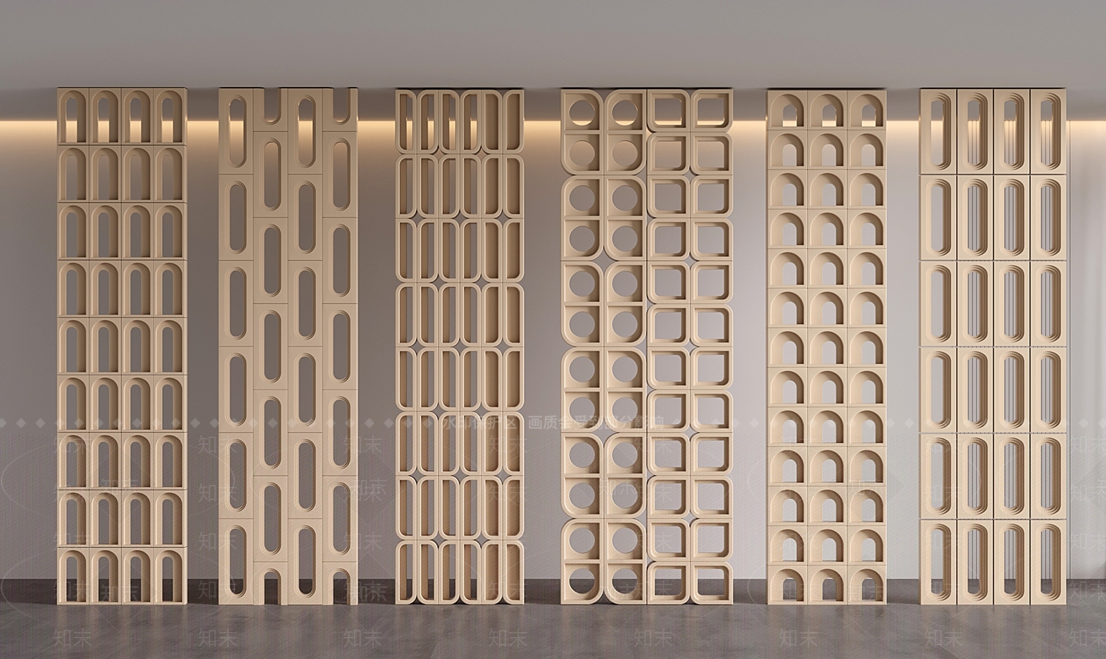 现代奶油隔断SU模型下载【ID:1199232127】