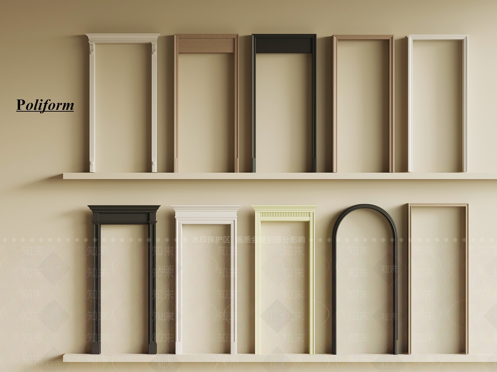 现代门套SU模型下载【ID:1199232945】