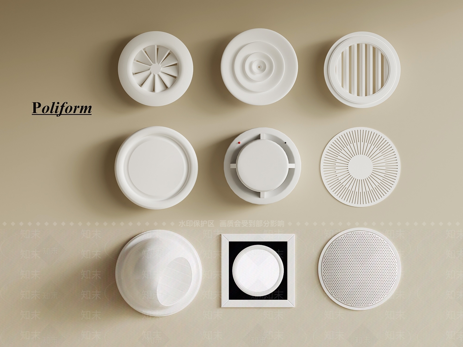 空调出风口3D模型下载【ID:1199233344】