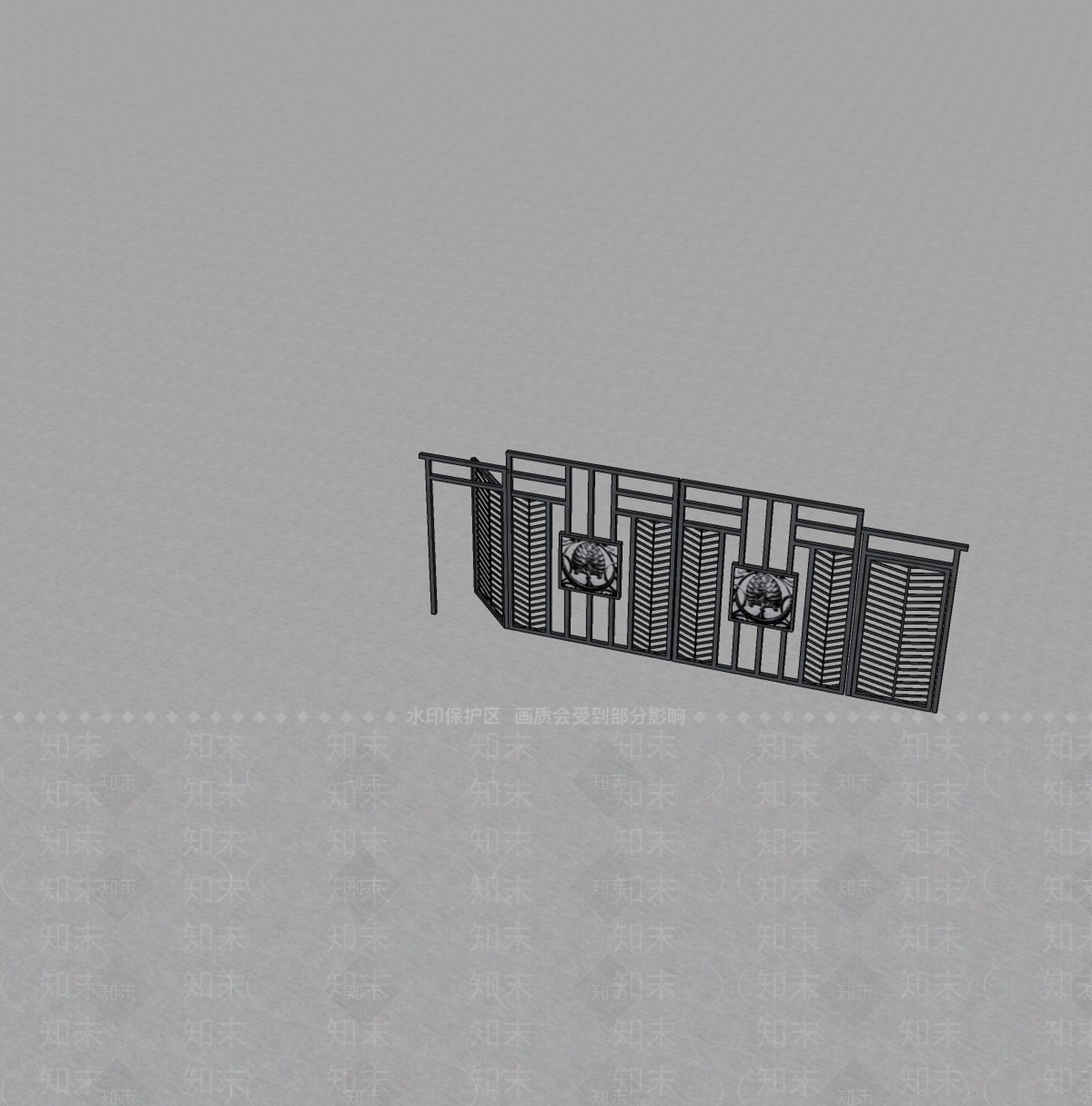 现代欧式庭院门SU模型下载【ID:1199234449】